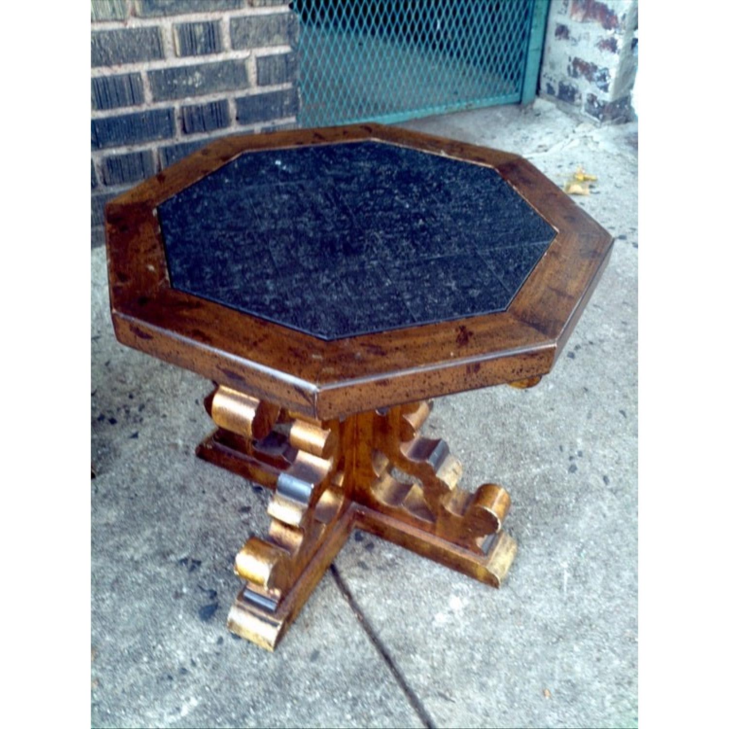 Vintage Cocktail Tables w/ Stone Tops - image-5