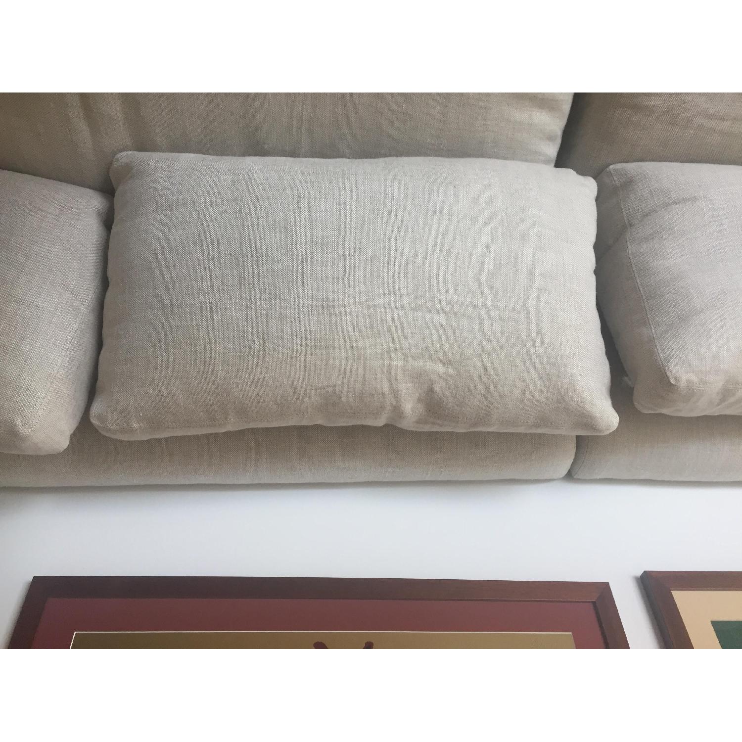 Restoration Hardware Linen Sectional Sofa - image-4