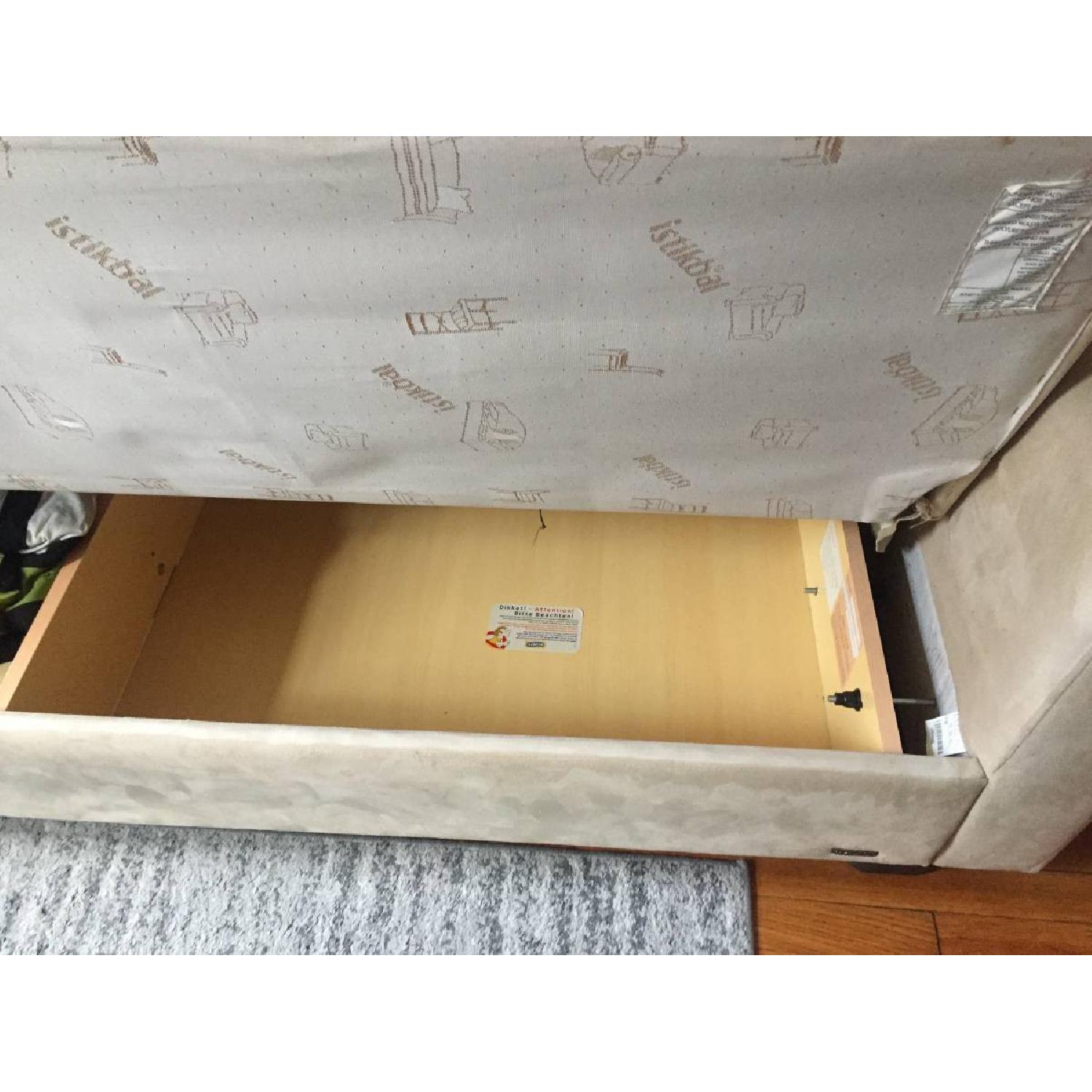 Target Beige Microsuede Sleeper Couch - image-3