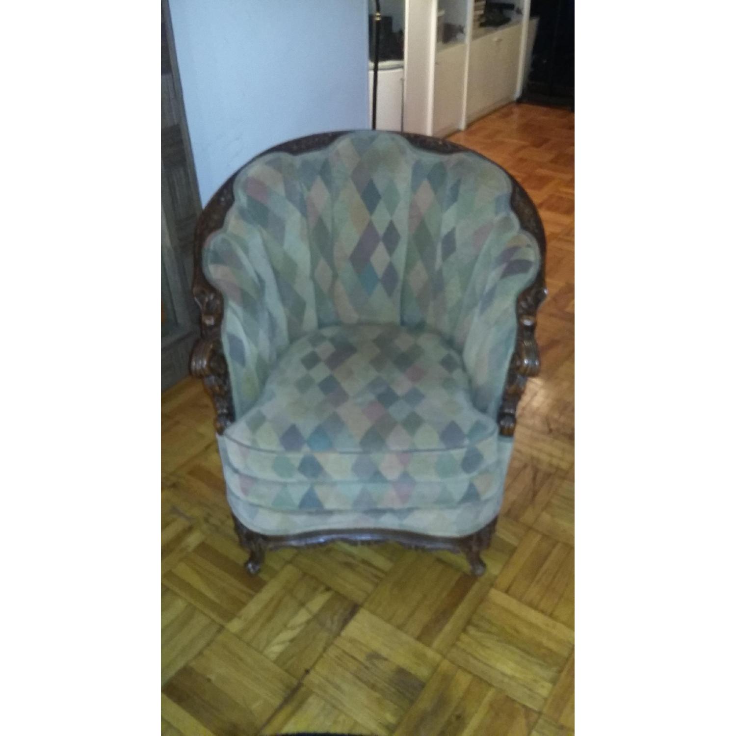 Vintage Green Armchair - image-1