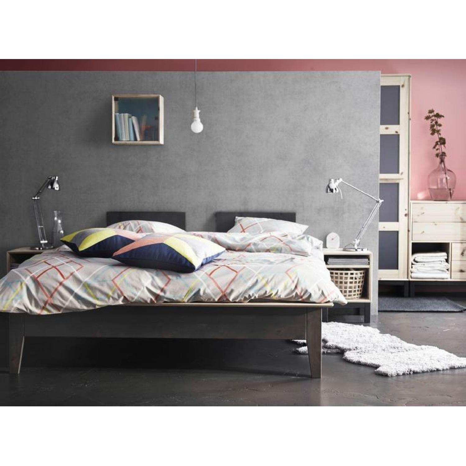 Ikea Nornas Solid Pine Queen Bed Frame w/ Slats - image-1