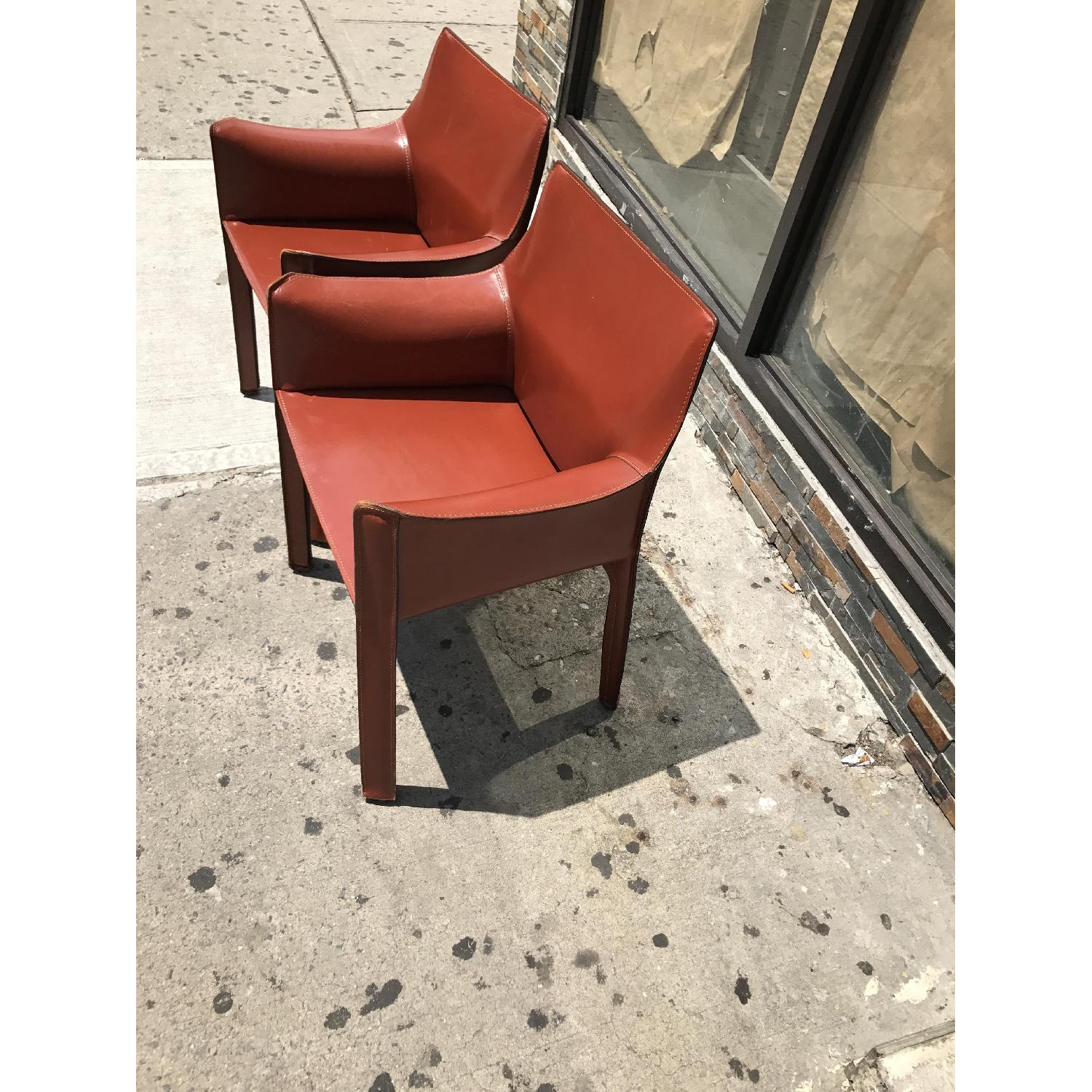 Cassina Leather Mario Bellini's Cab Chairs - image-3