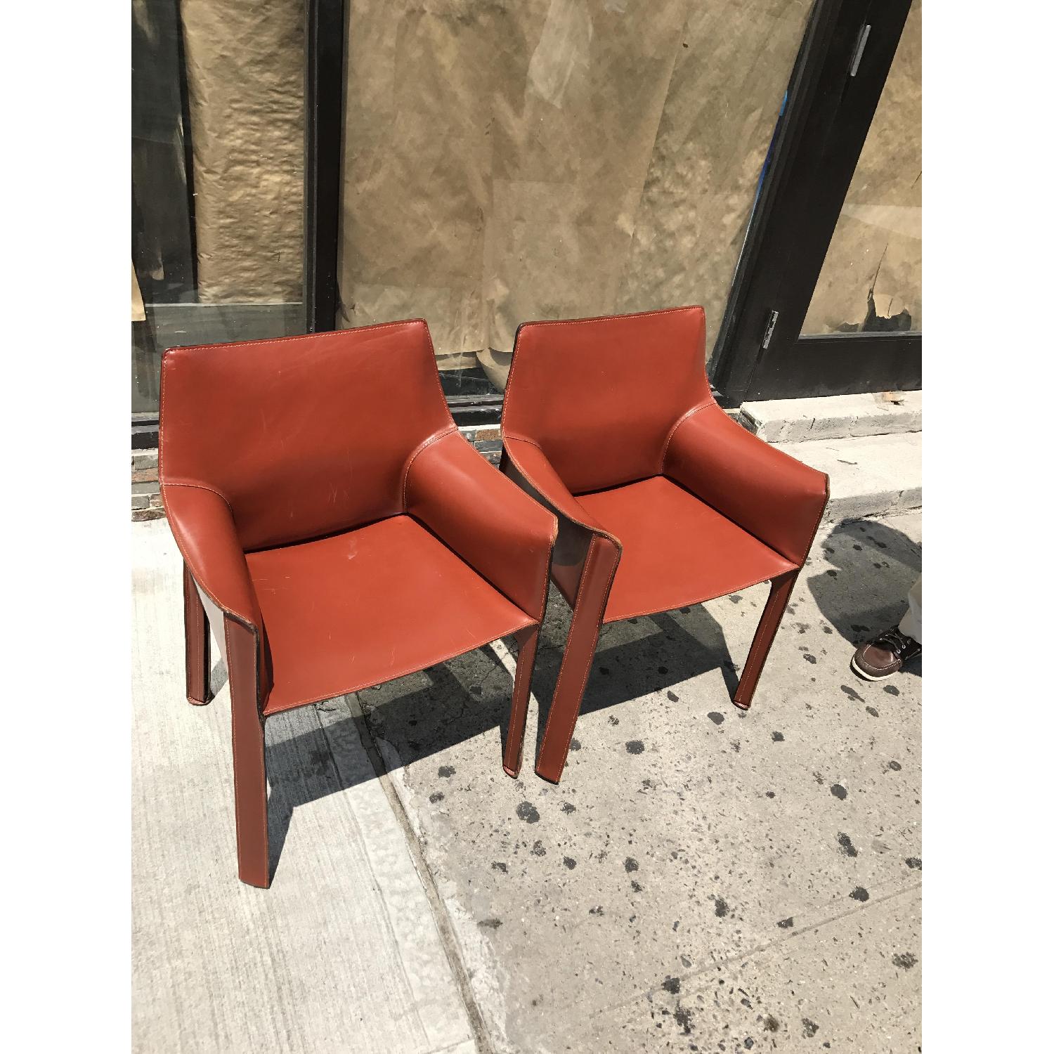 Cassina Leather Mario Bellini's Cab Chairs - image-4