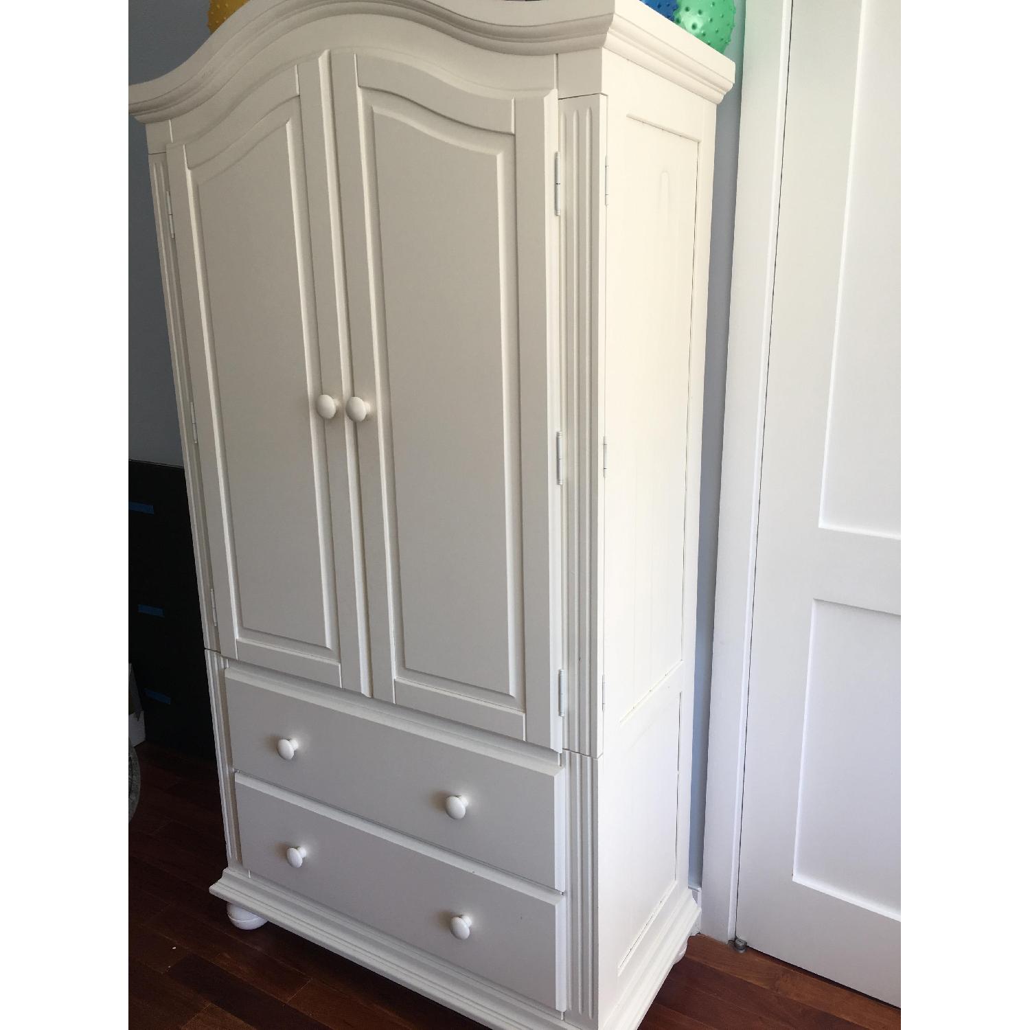 Sorelle Vista Armoire in French White - image-2