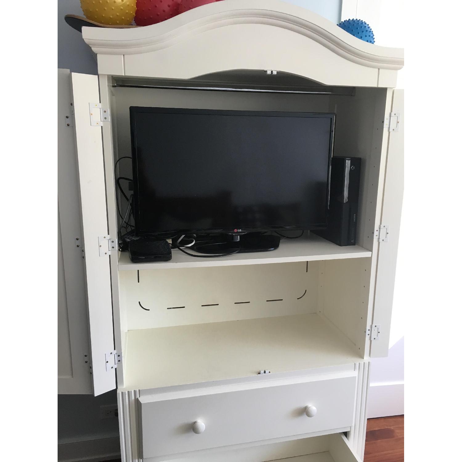 Sorelle Vista Armoire in French White - image-7