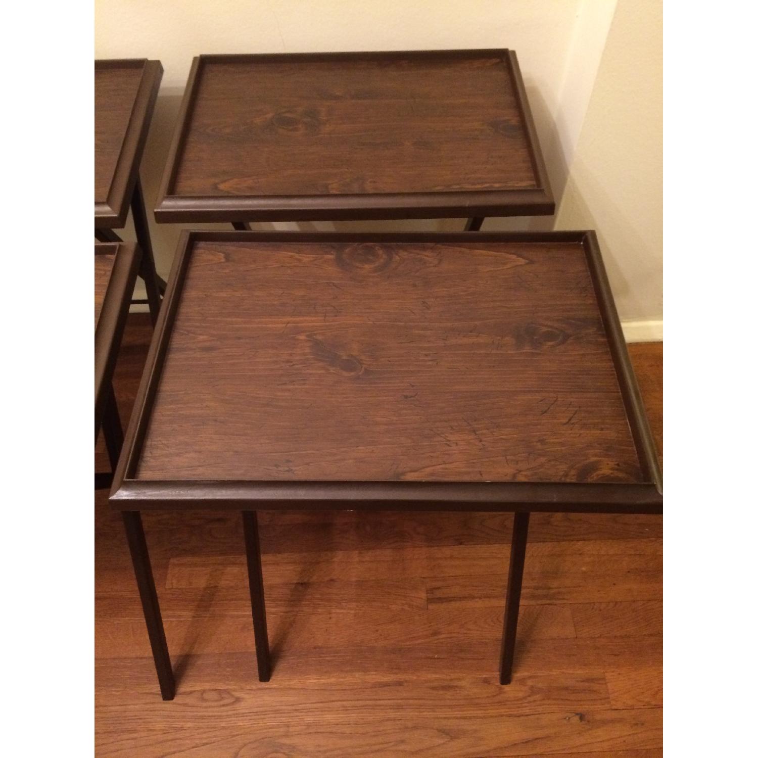 Artex Snack Tables Set of 4 with Stand AptDeco