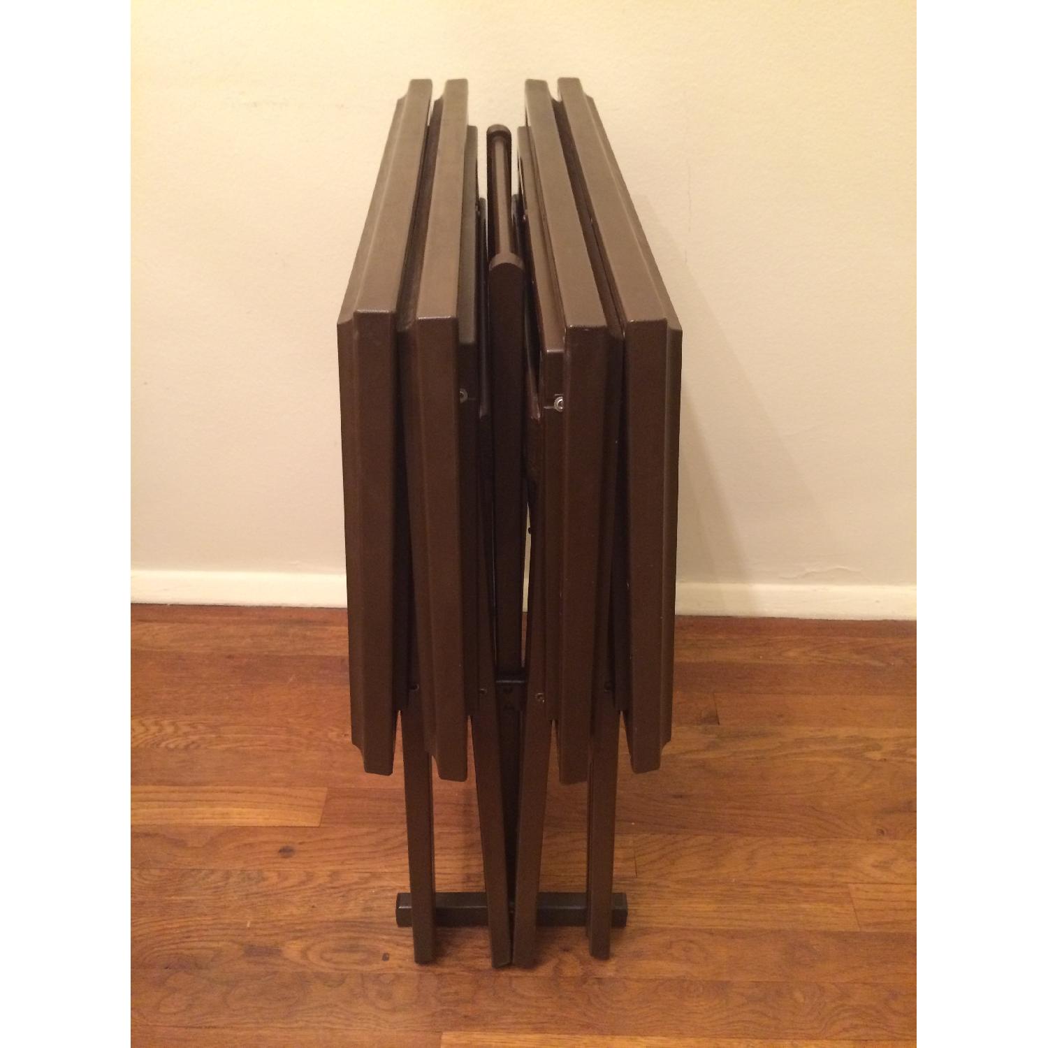 Artex Snack Tables Set of 4 with Stand AptDeco