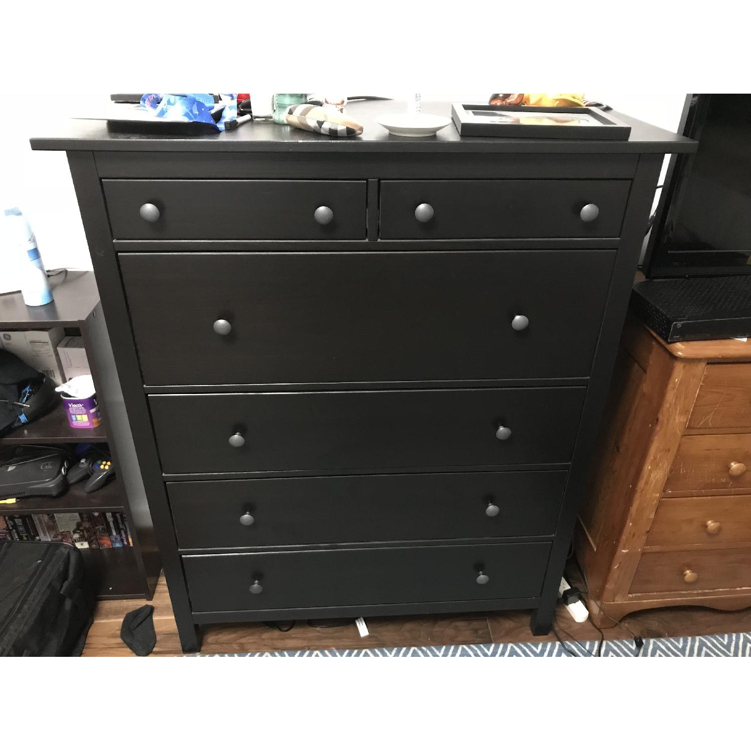 Ikea Hemnes 6-Drawer Chest in Black-Brown - image-1