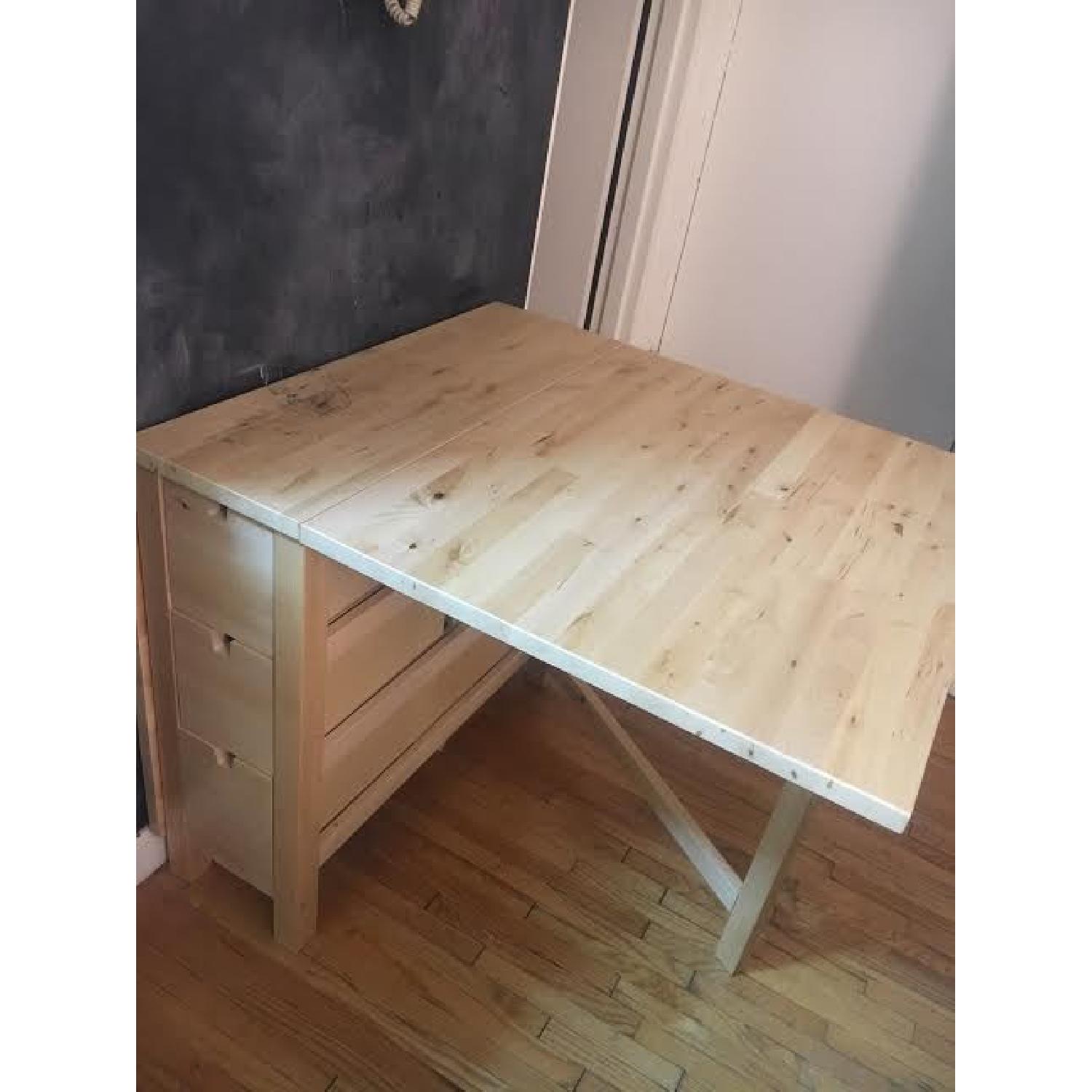 Ikea Norgten Gateleg Dining Table - image-1