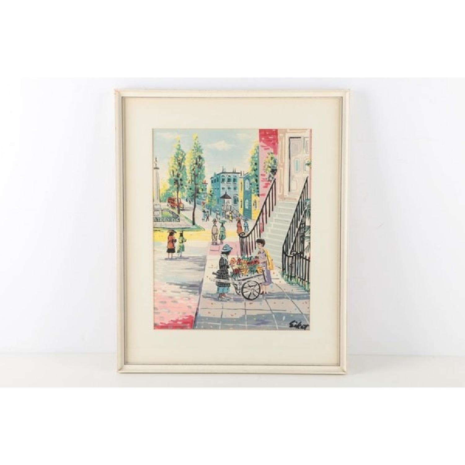 Antique Offset Lithograph of Street Scenes - image-4