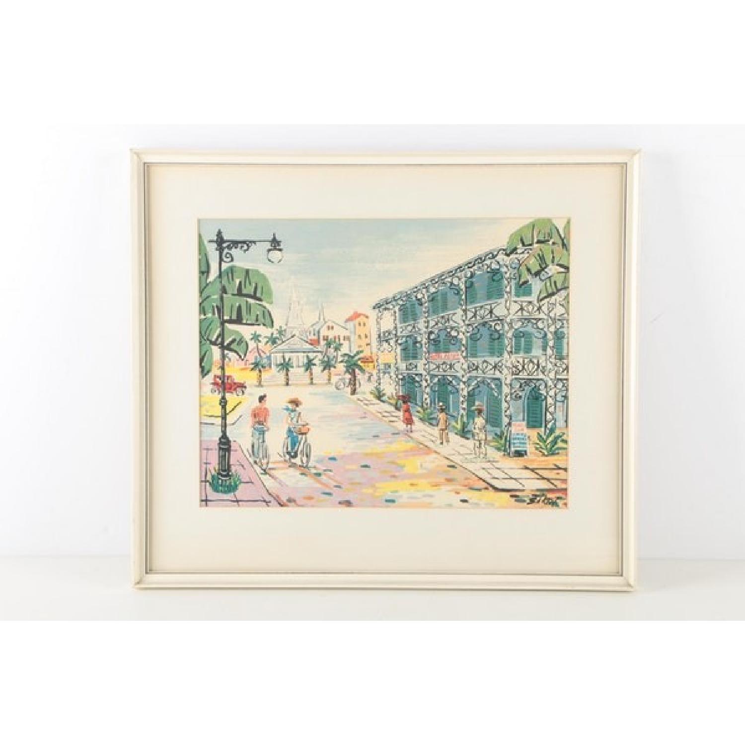 Antique Offset Lithograph of Street Scenes - image-5