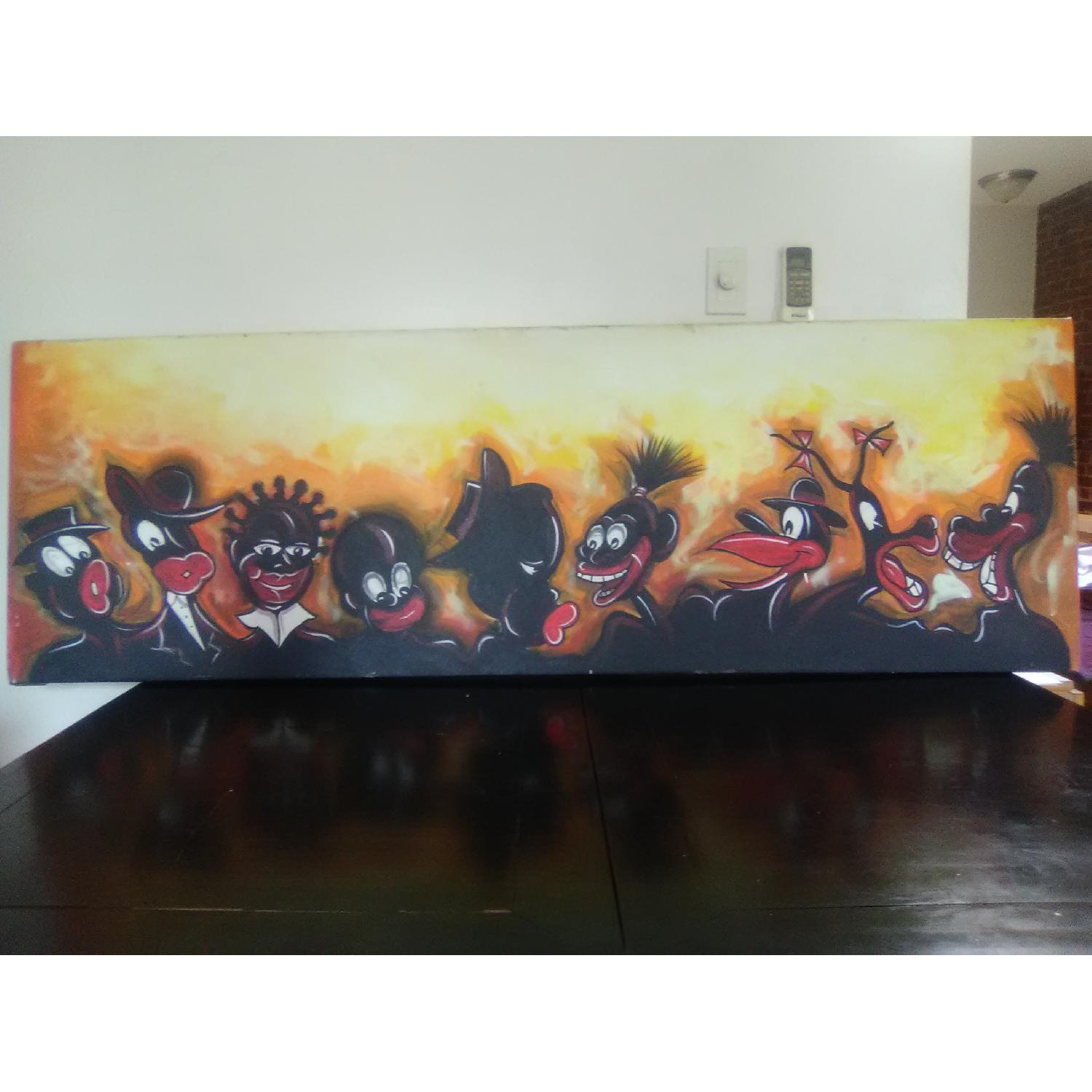 Hulbert Waldroup Painted Oil on Canvas - Cartoon - image-1