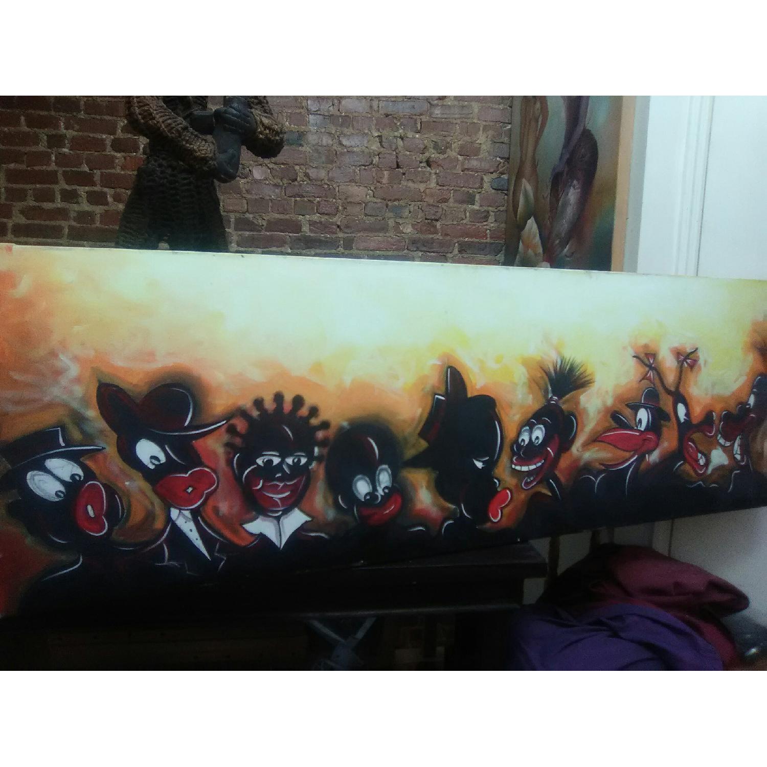 Hulbert Waldroup Painted Oil on Canvas - Cartoon - image-2