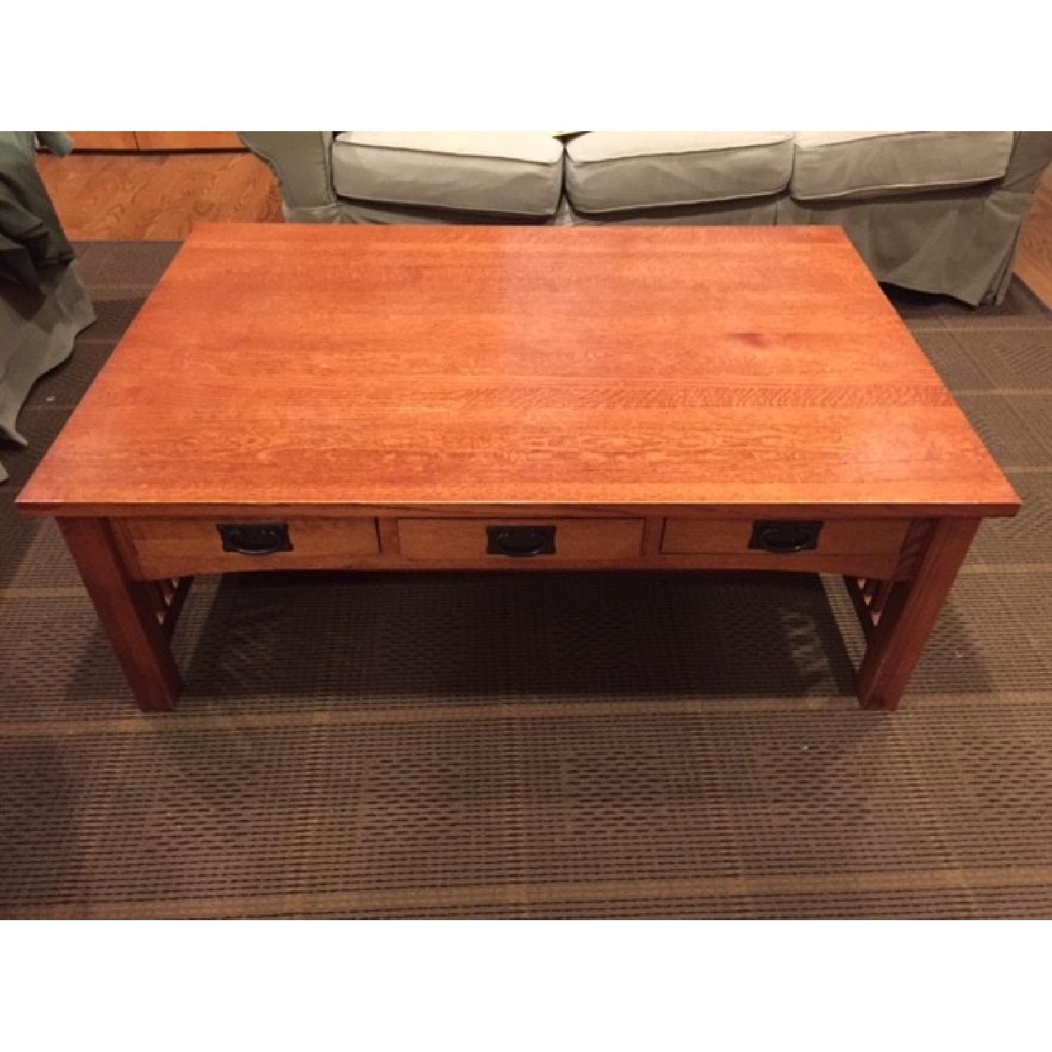 Restoration Hardware Mission Oak Coffee Table - image-1