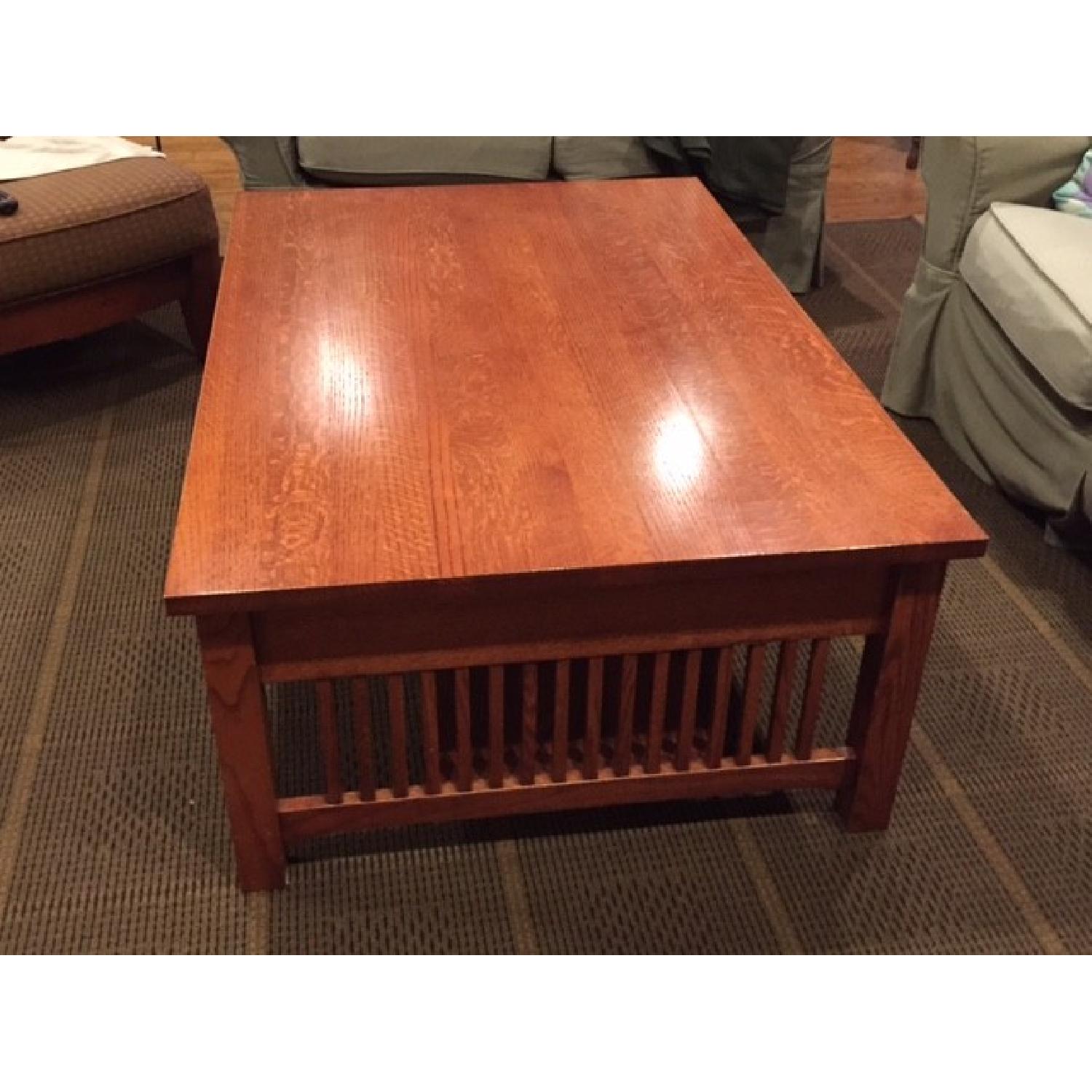 Restoration Hardware Mission Oak Coffee Table - image-2