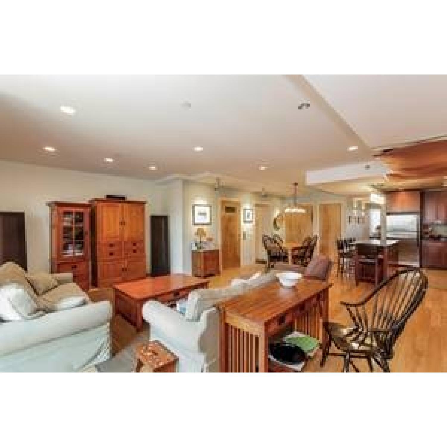 Restoration Hardware Mission Oak Sofa Table - image-4