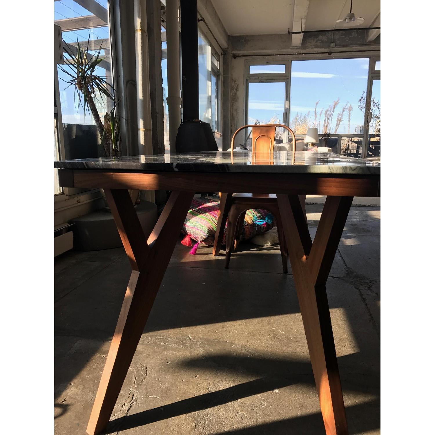 Organic Modernism Marble Top Dining Table - AptDeco