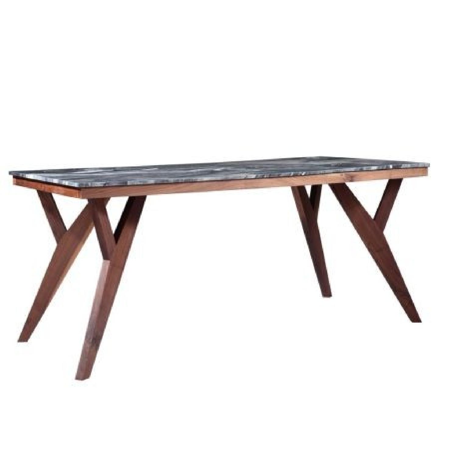 Organic Modernism Marble Top Dining Table - AptDeco
