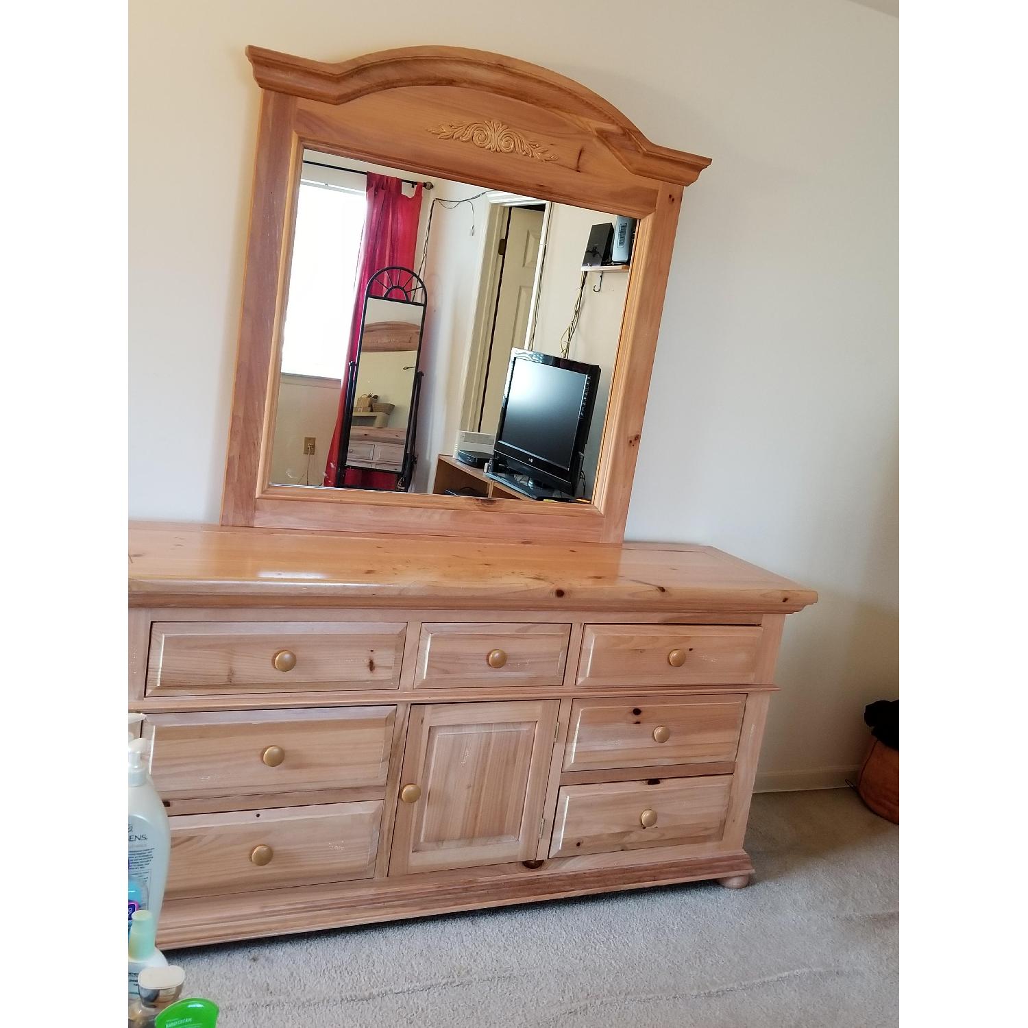 Broyhill Furniture Wood Dresser w/ Mirror - image-3