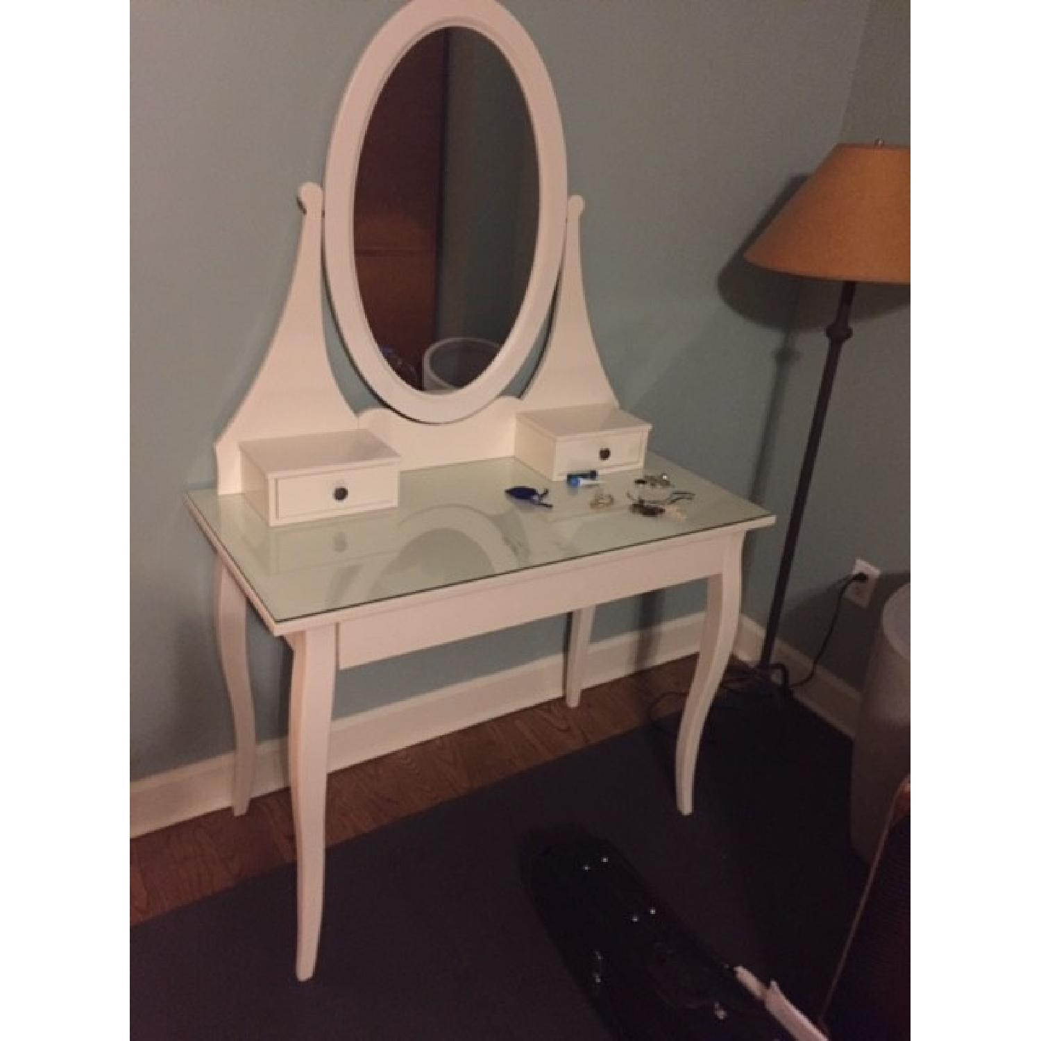 Ikea Vanity Table w/ Mirror AptDeco