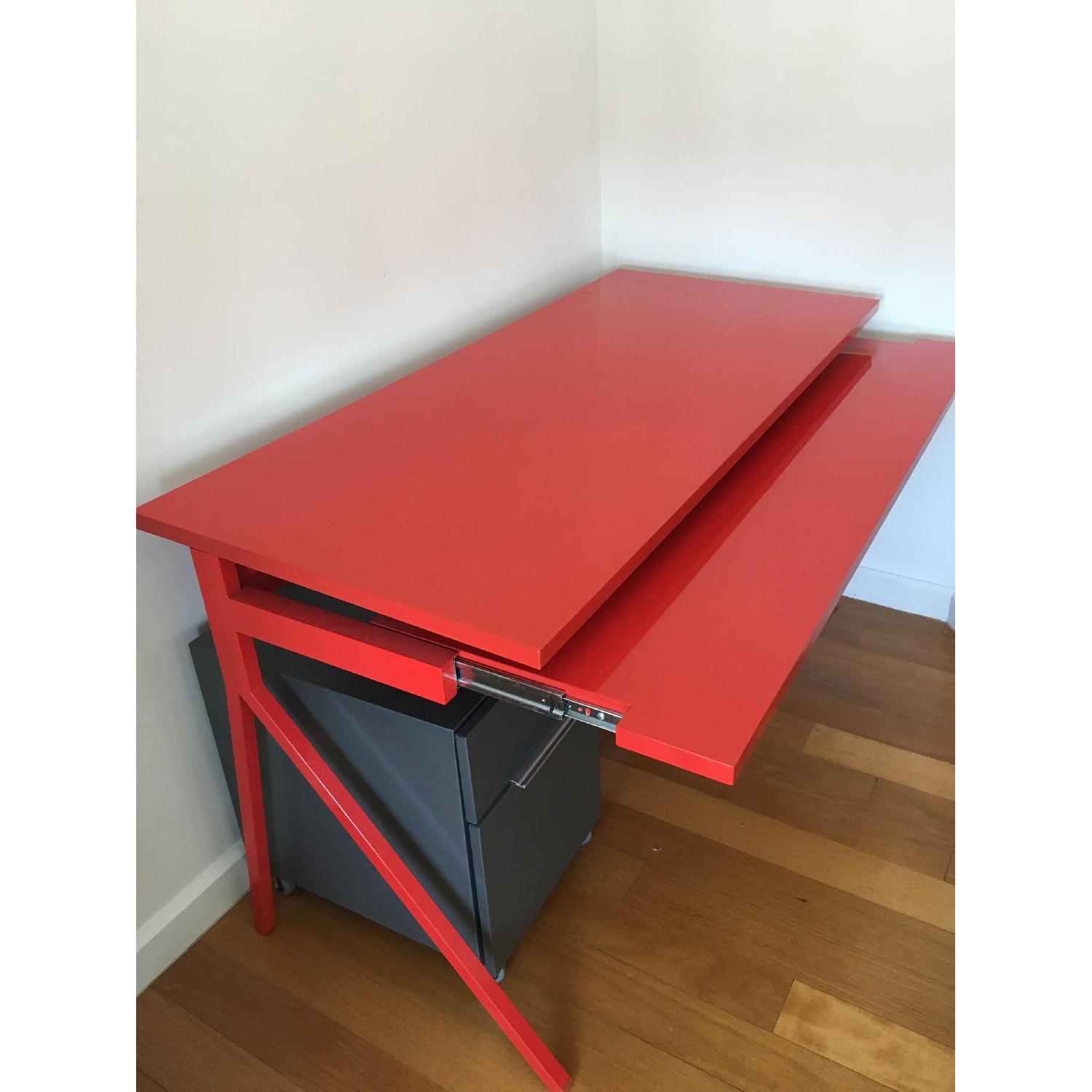 Blu Dot Red Lacquer Desk - image-2