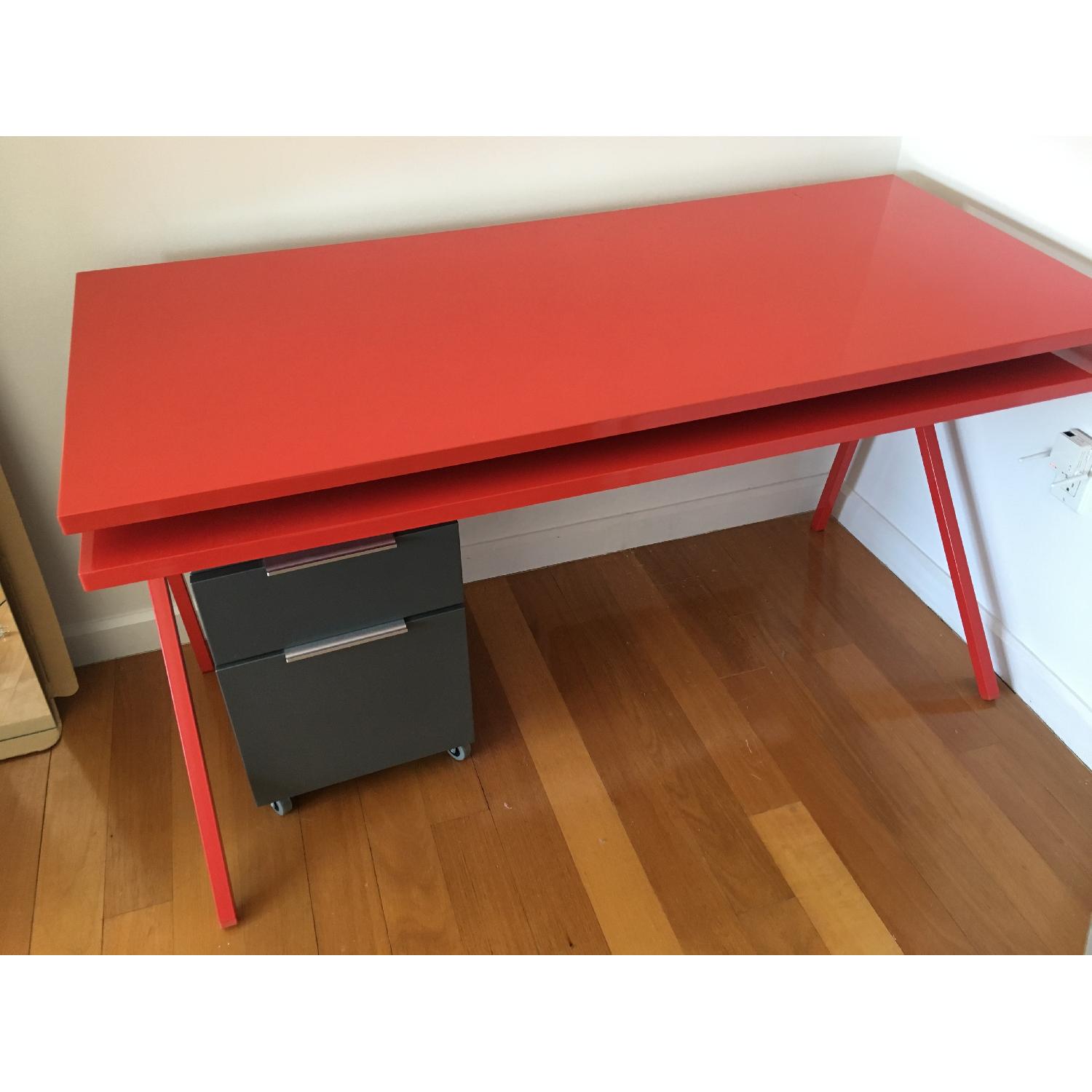 Blu Dot Red Lacquer Desk - image-3