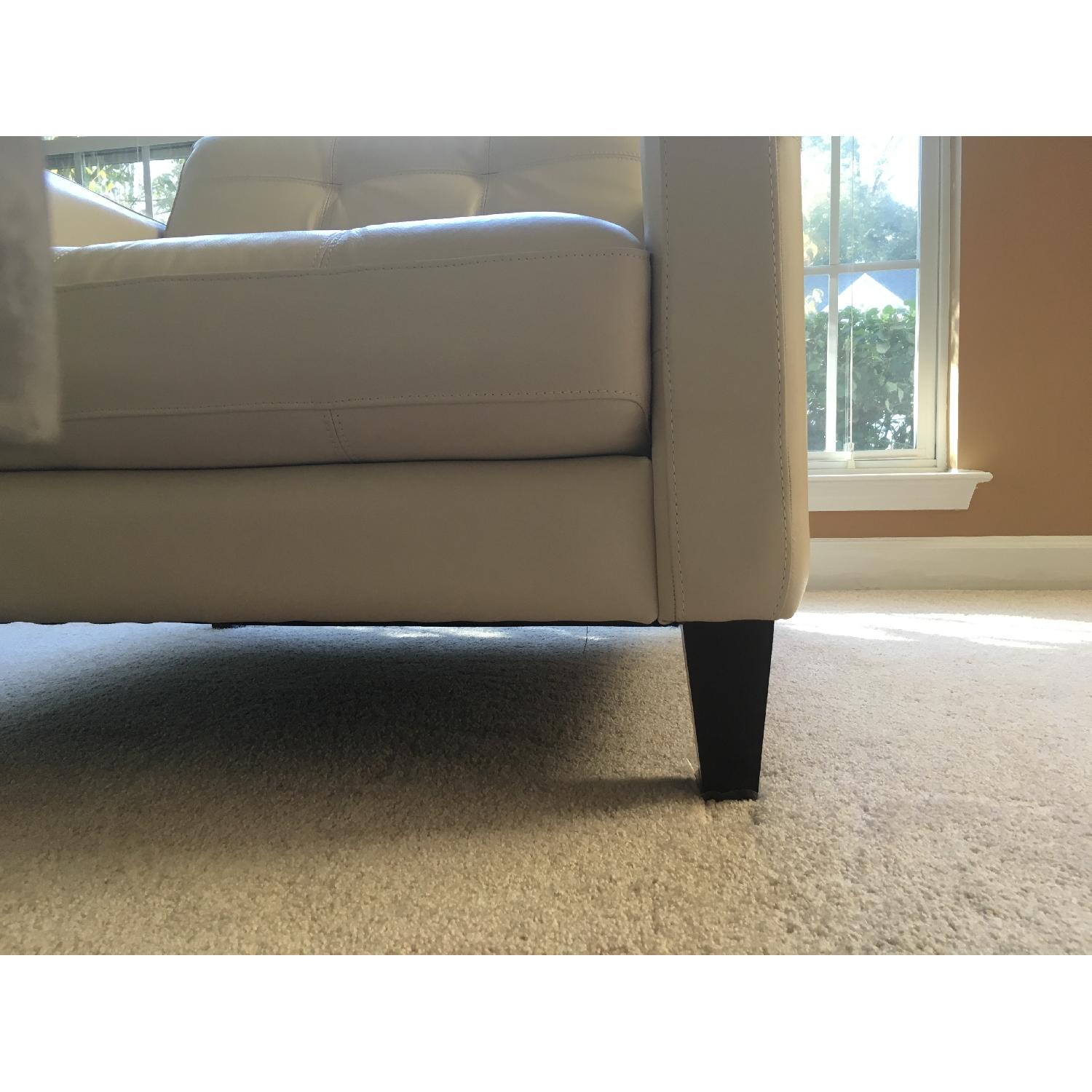 Macy's Milan Ivory Leather Chair - image-3