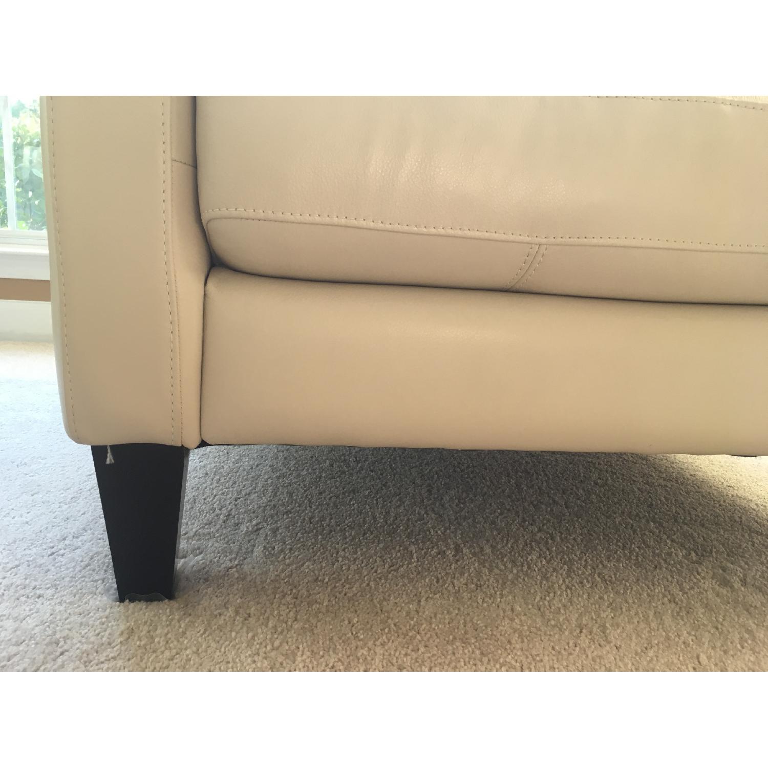 Macy's Milan Ivory Leather Chair - image-4