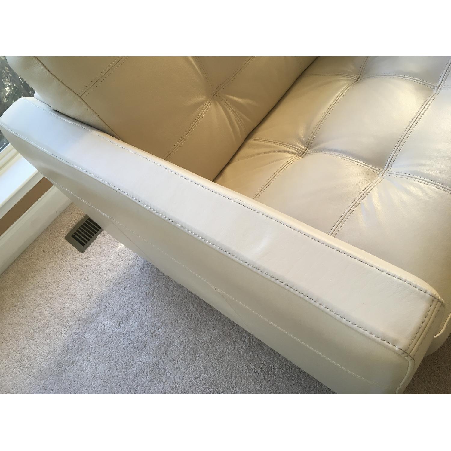 Macy's Milan Ivory Leather Chair - image-6