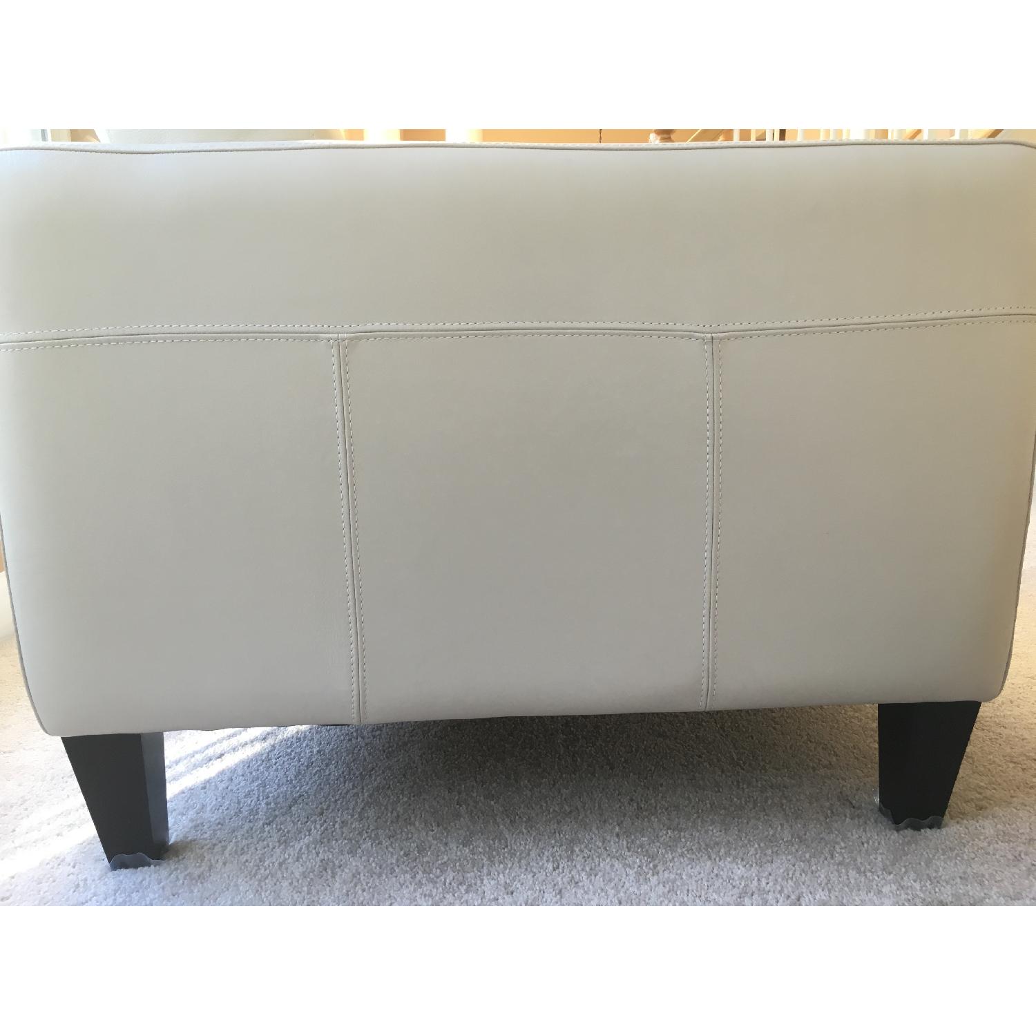 Macy's Milan Ivory Leather Chair - image-7