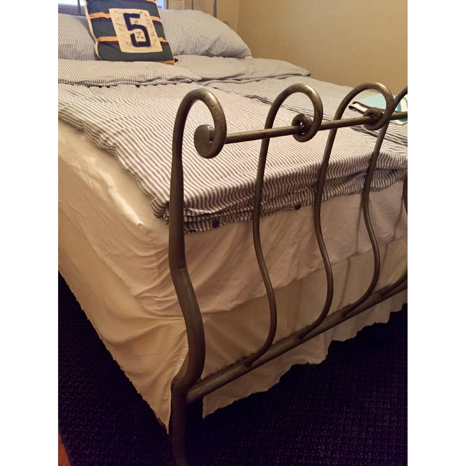 Pier 1 Imports Queen Metal Sleigh Bed - image-3