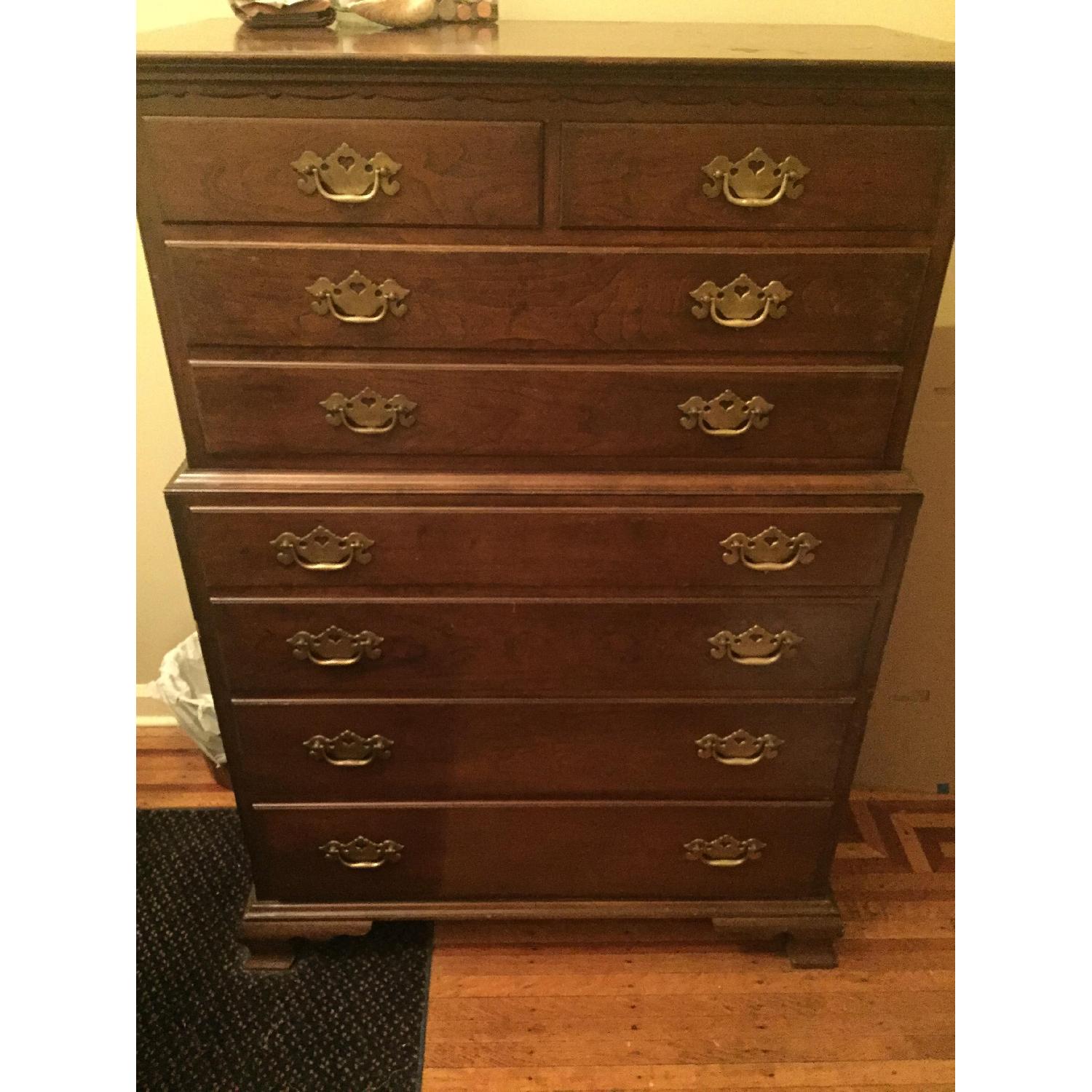 Antique Tall Boy Dresser - image-1