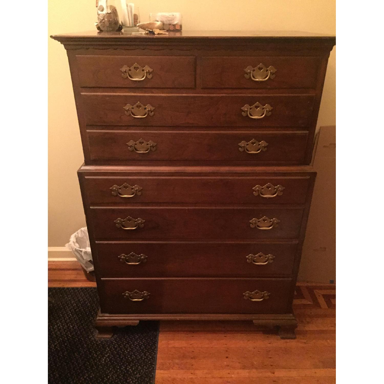 Antique Tall Boy Dresser - image-5