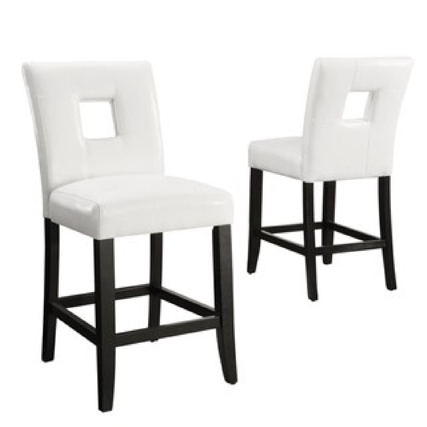 Tribecca Home Mendoza Keyhole Back Counter Height Dining Chairs - image-1