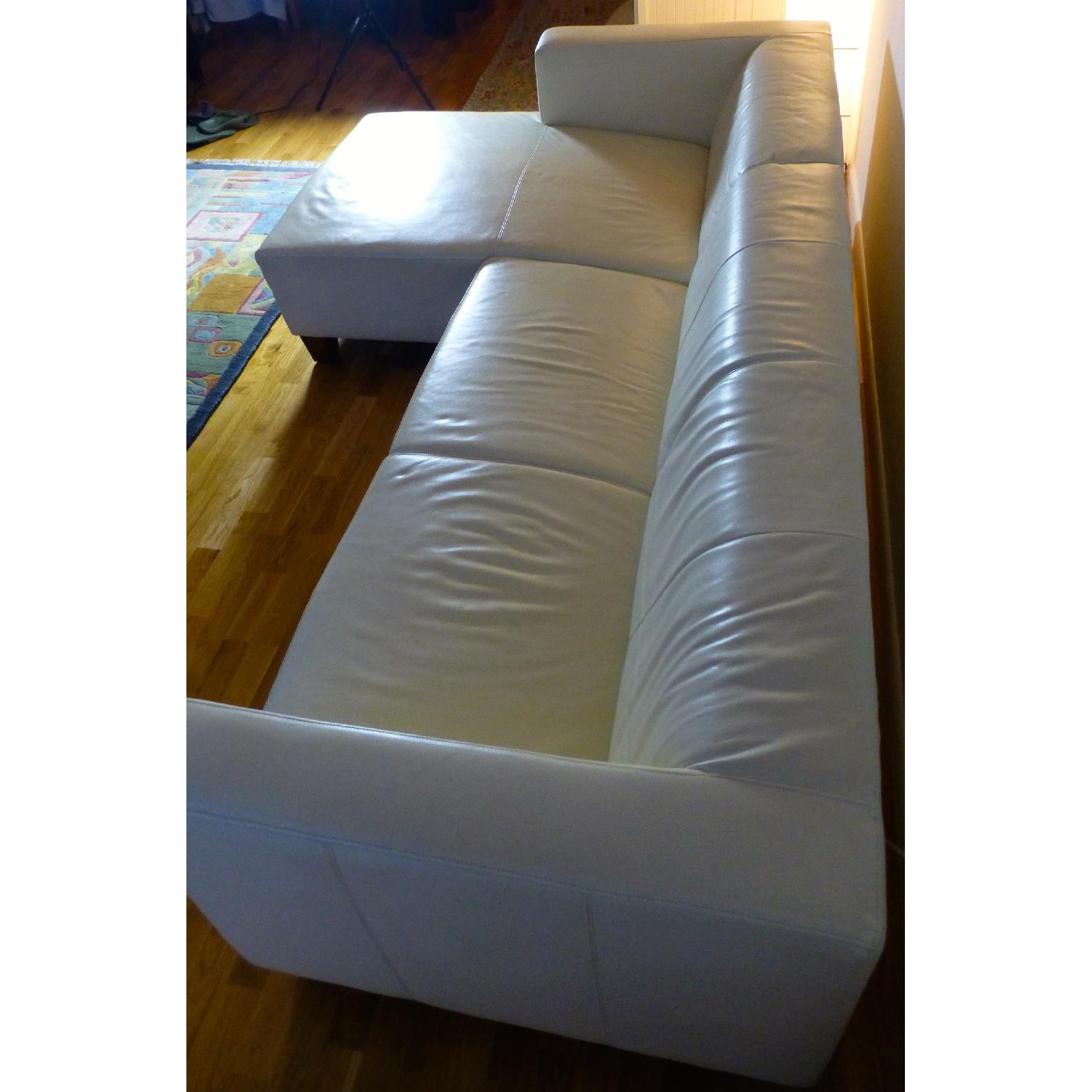 Koinor Leather Sectional Sofa in Ivory - image-3