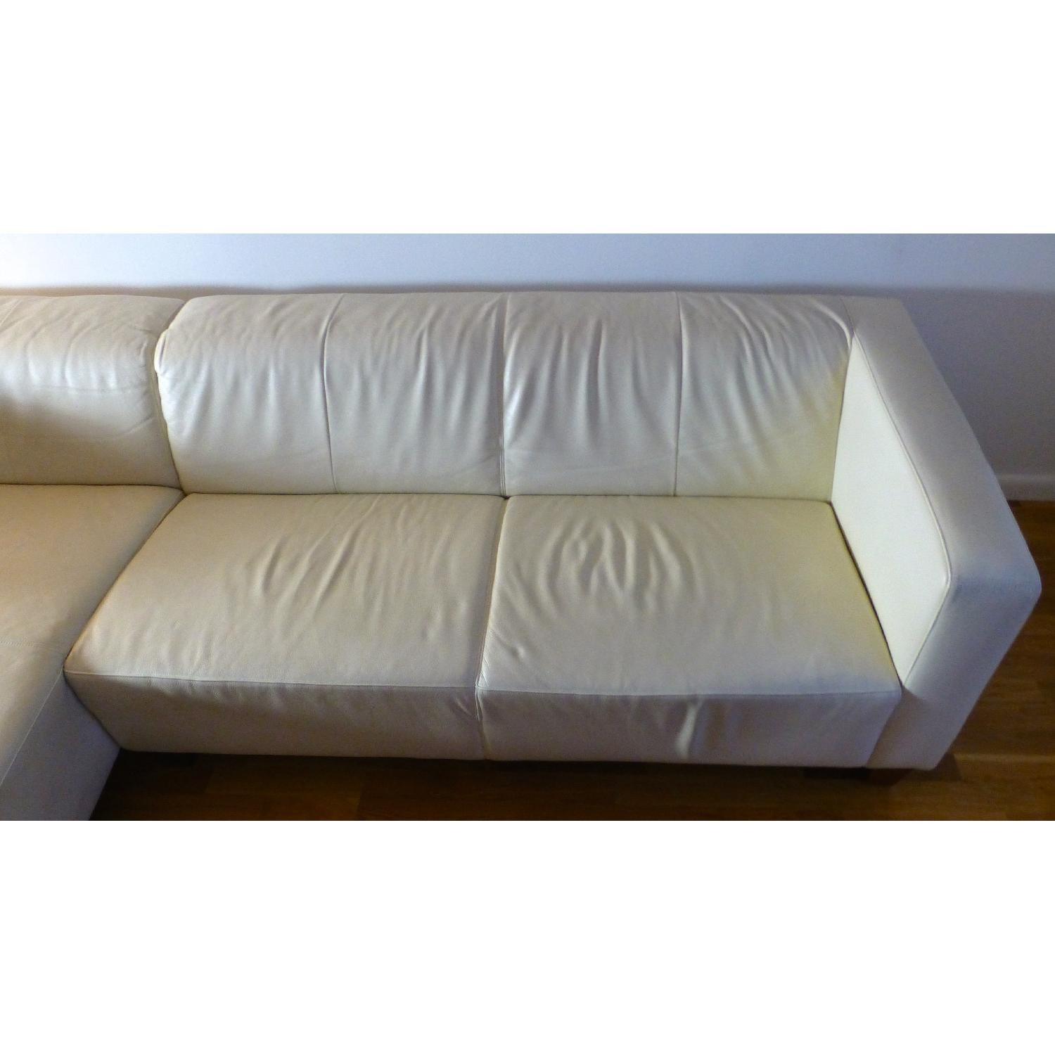 Koinor Leather Sectional Sofa in Ivory - image-5