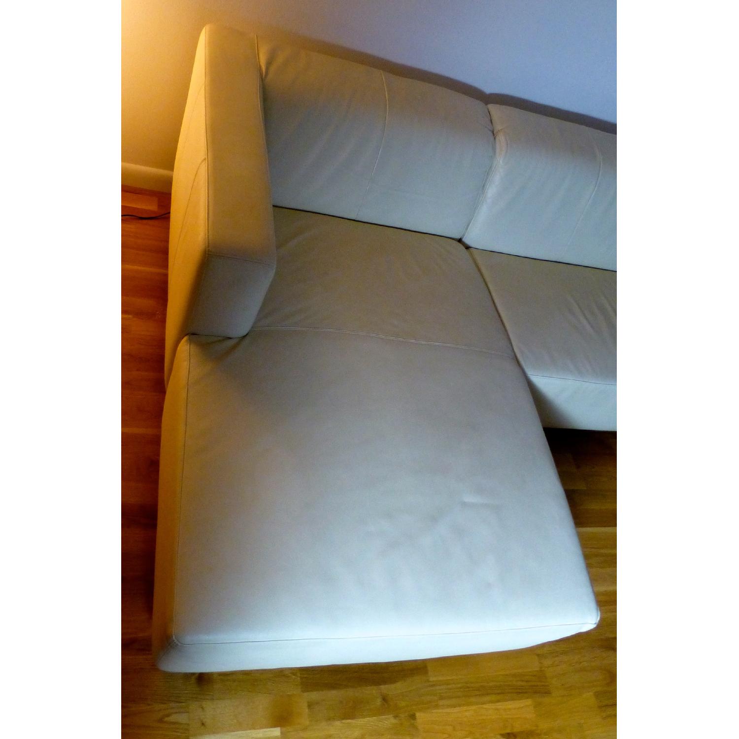 Koinor Leather Sectional Sofa in Ivory - image-6