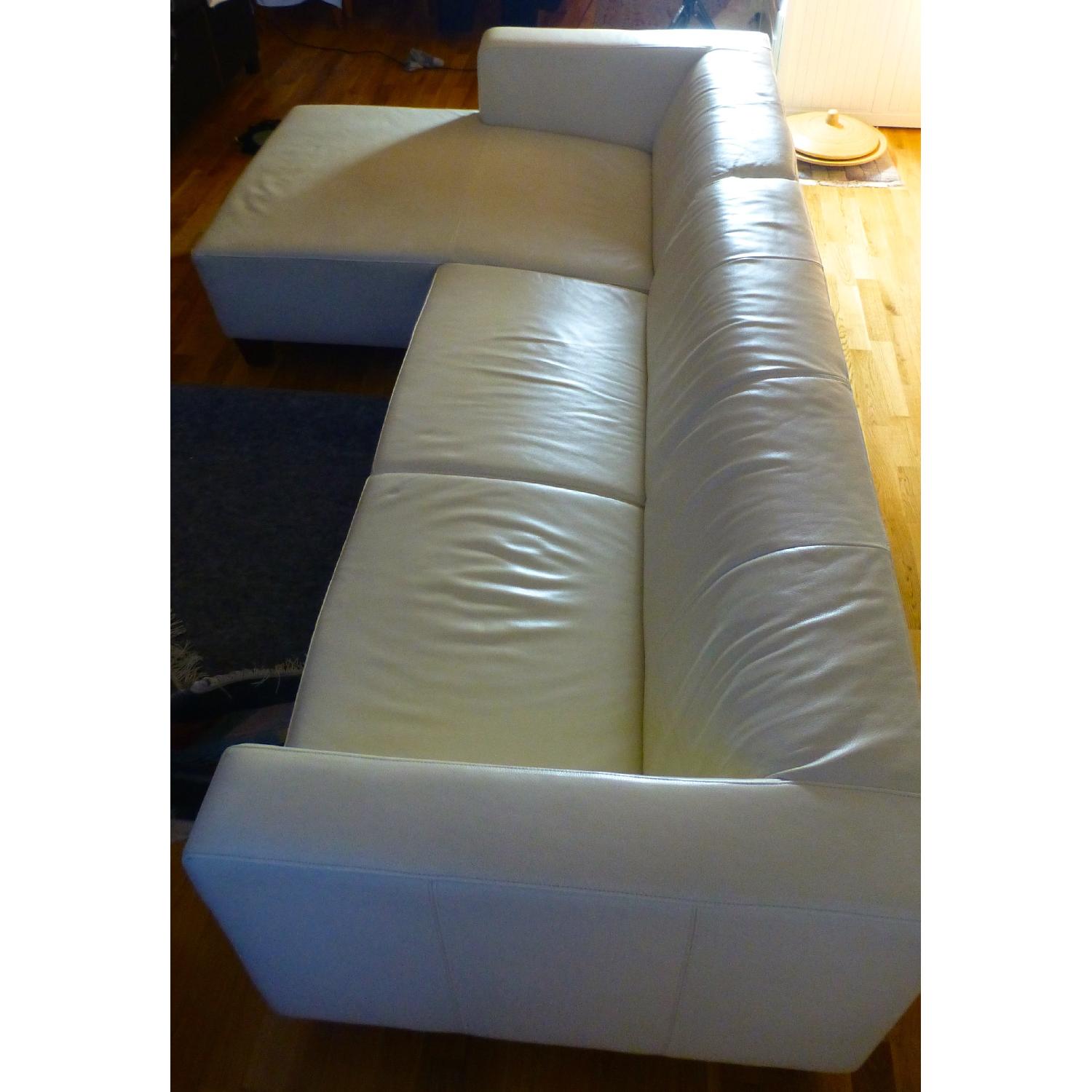 Koinor Leather Sectional Sofa in Ivory - image-8