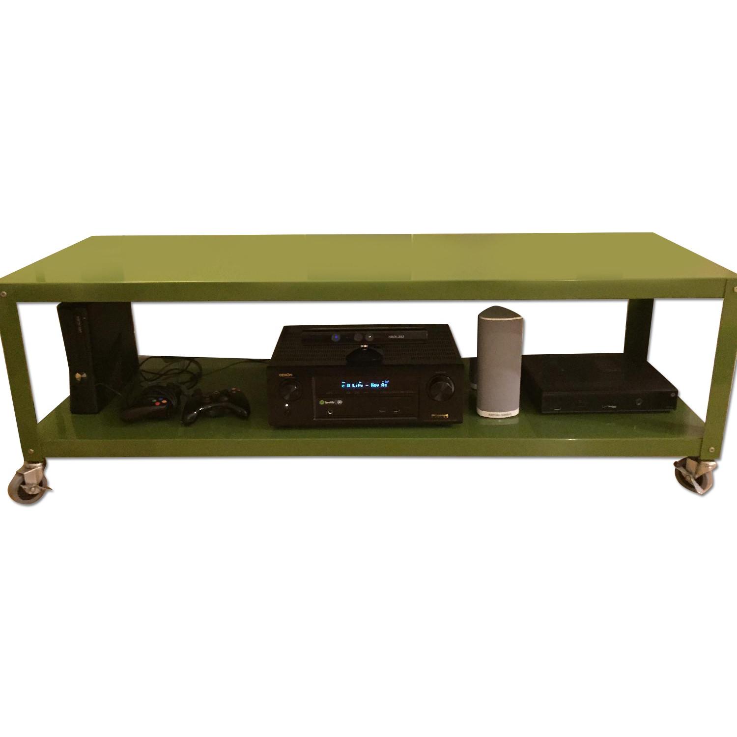 CB2 GoCart Rolling TV Stand/Coffee Table AptDeco