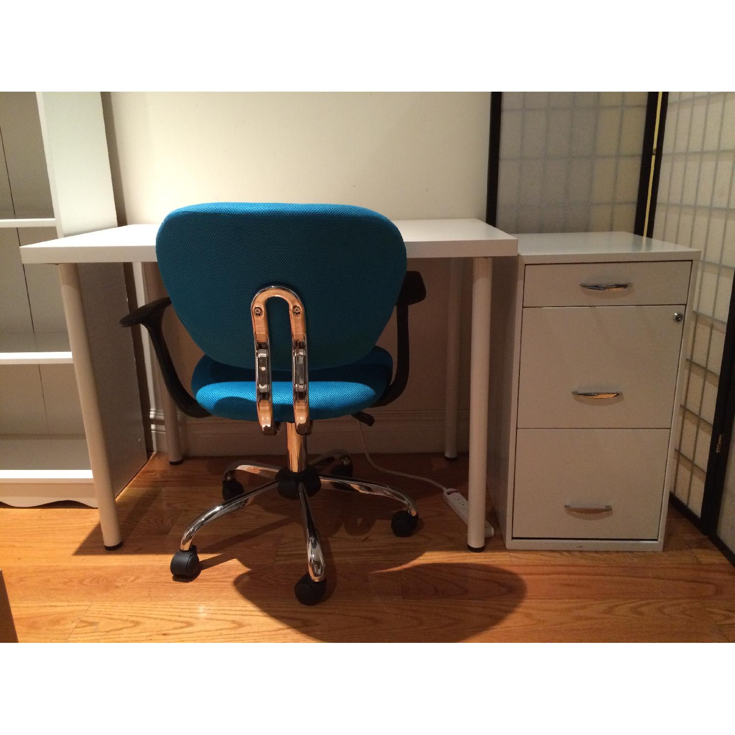 Ikea White Desk - image-1