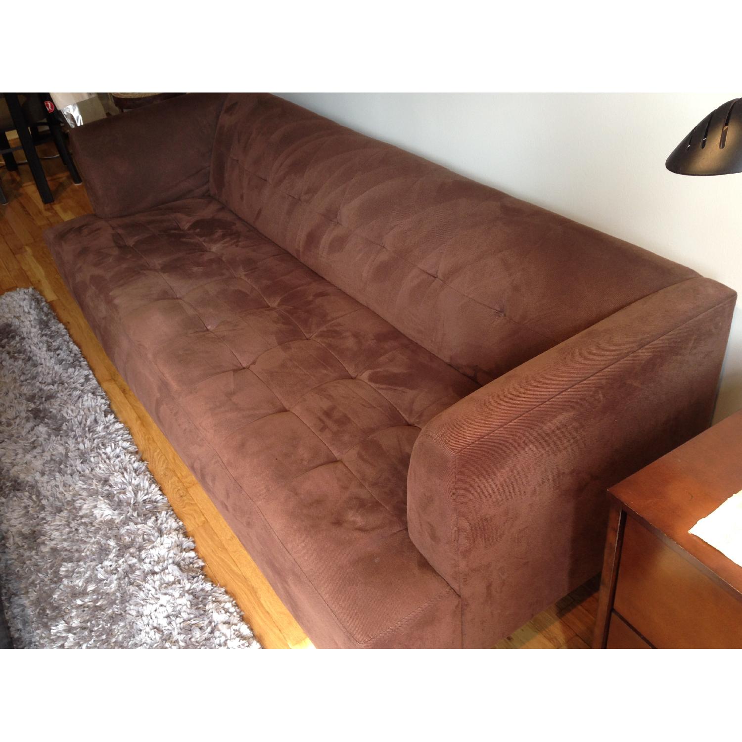 Macy's Chocolate Brown Sofa - image-2