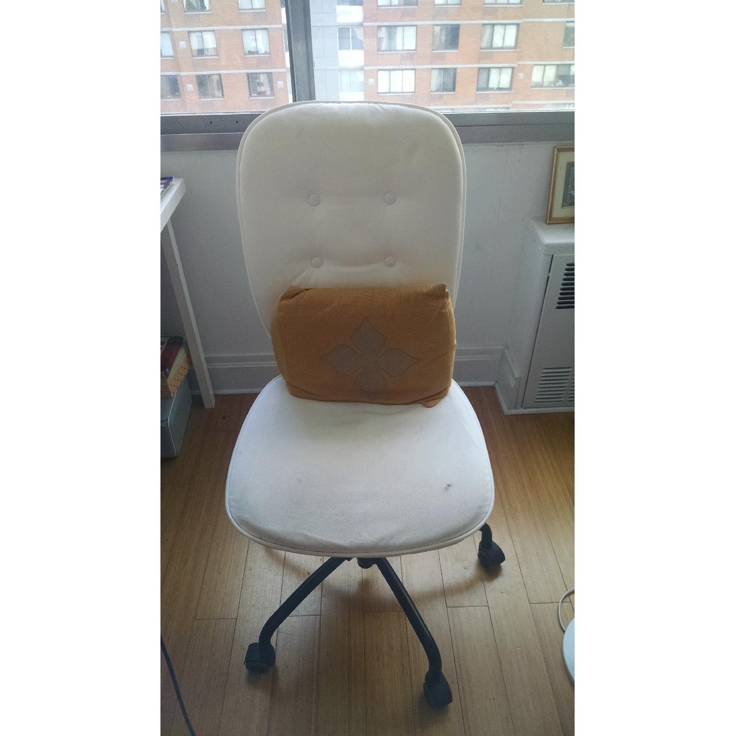 Ikea White Desk & White Chair AptDeco