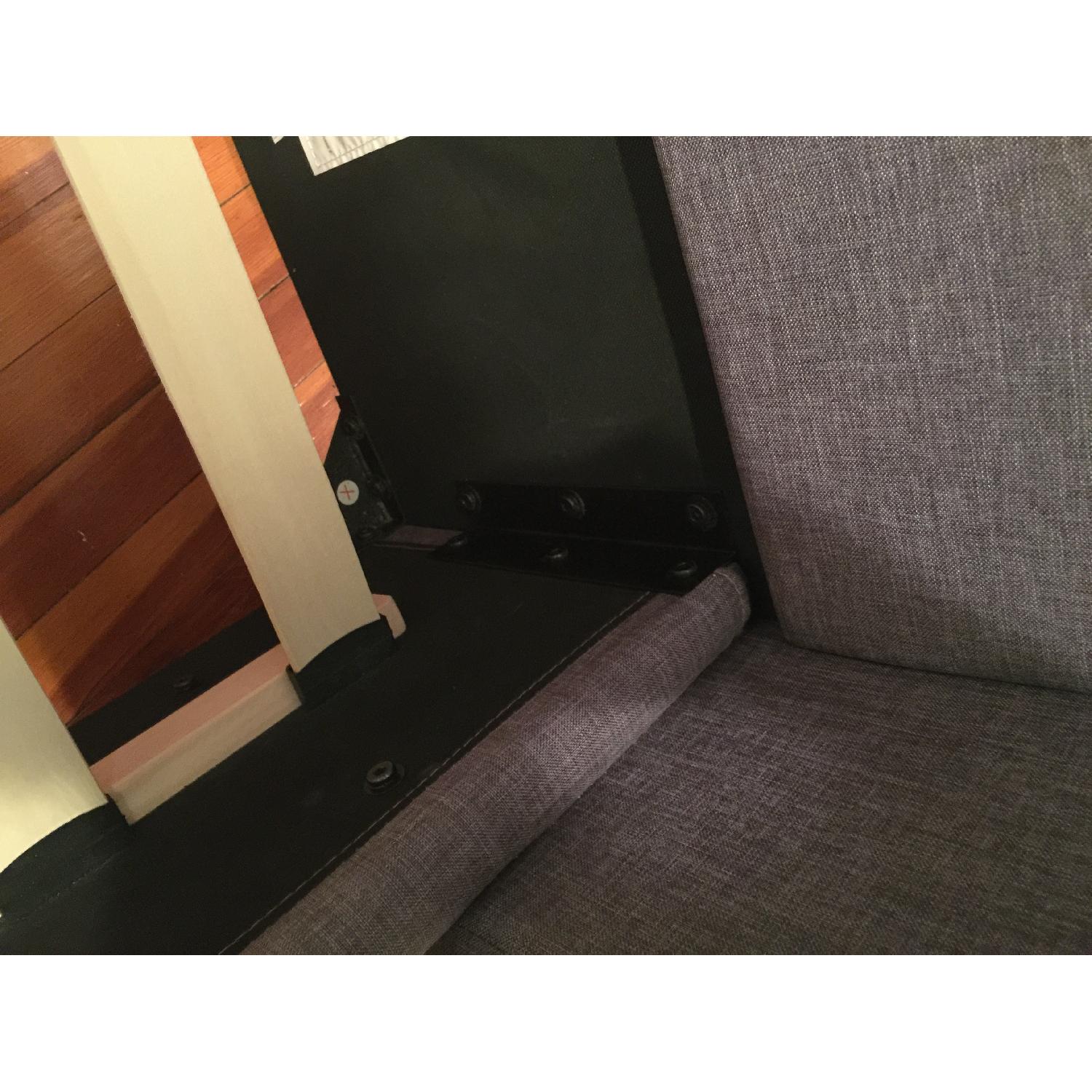 Overstock Jillian Gray Upholstered Queen Bed - image-7