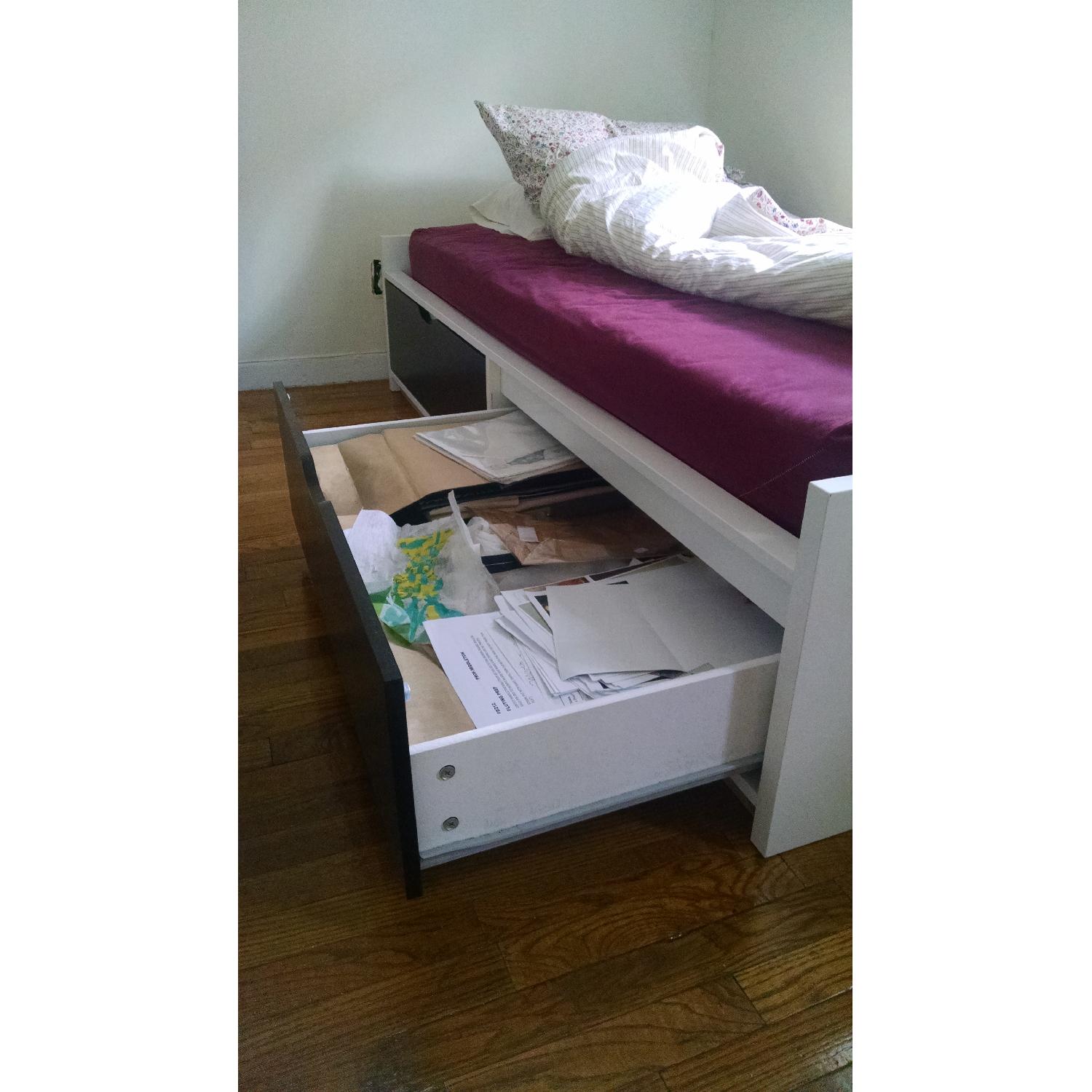 Ikea Flaxa Twin Size Bed w/ Storage - image-3