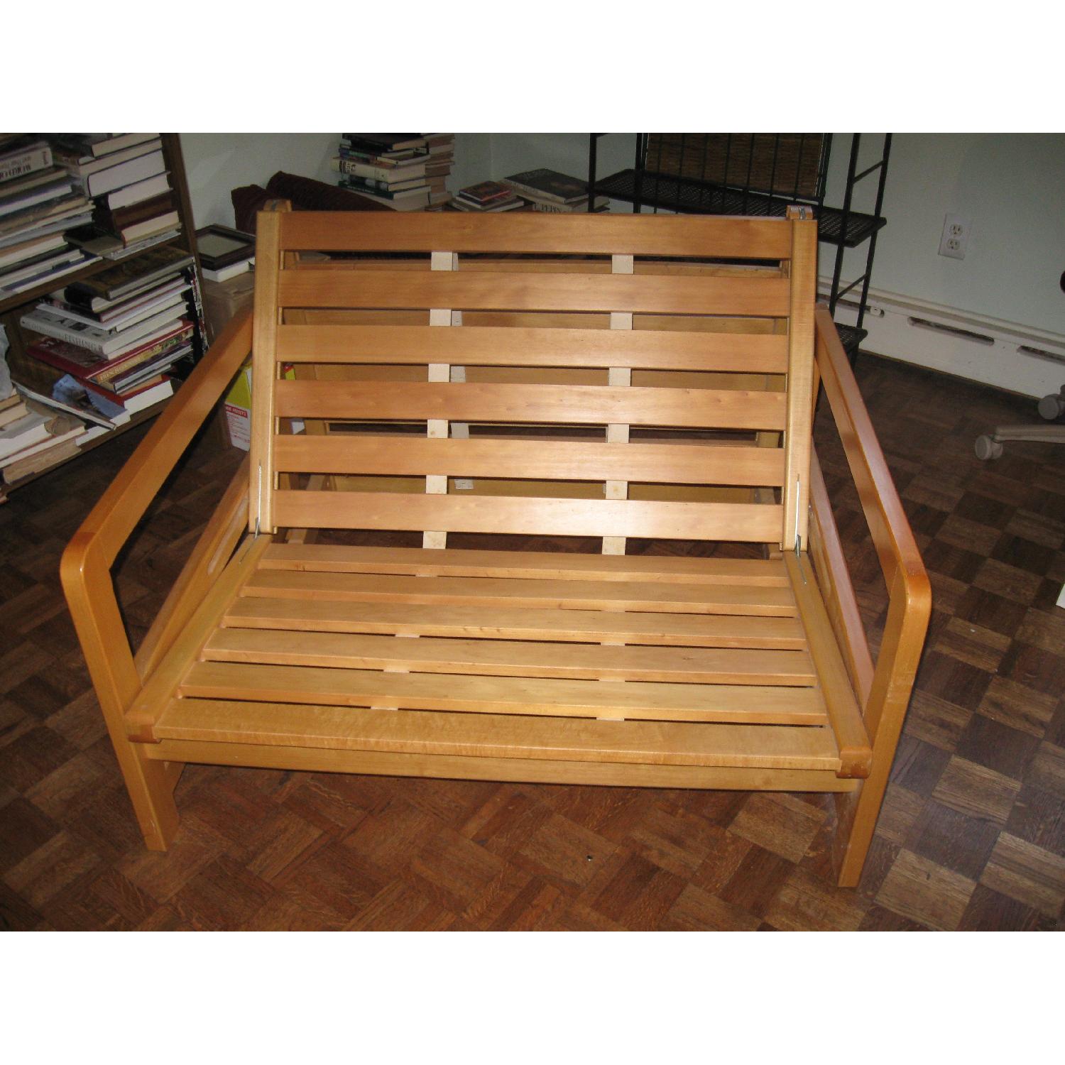 Arise Light Wood Twin Futon Frame - image-1