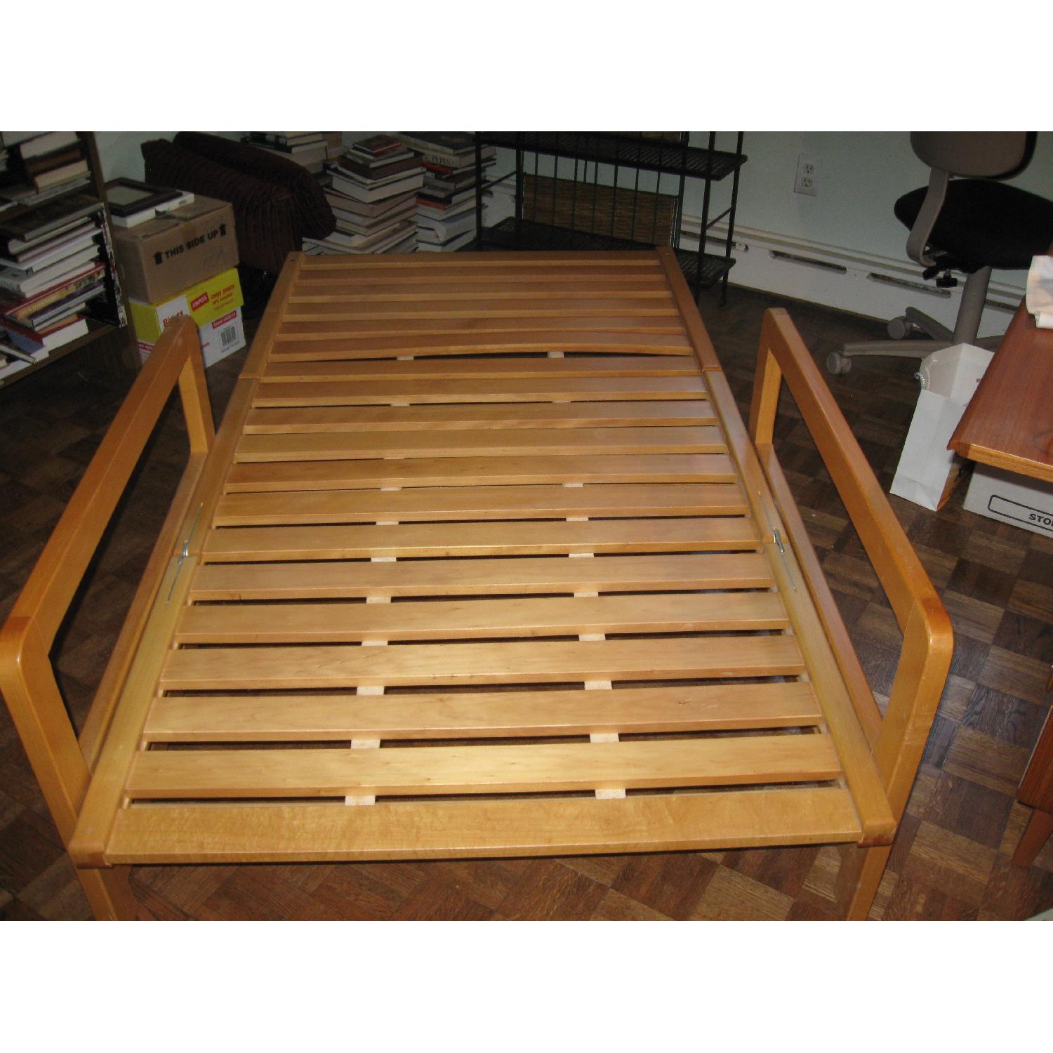Arise Light Wood Twin Futon Frame - image-2