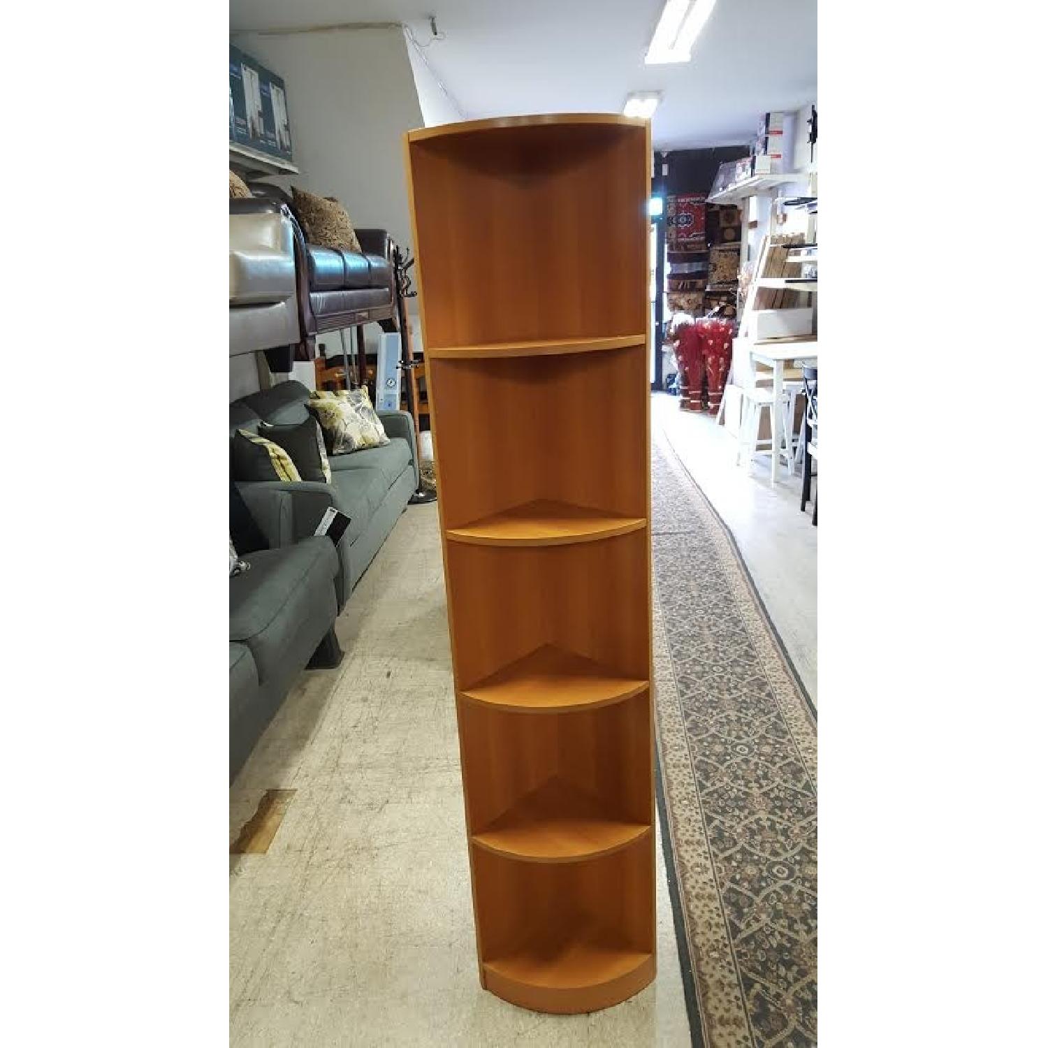 Artek Express Light Cherry Corner Bookcase AptDeco