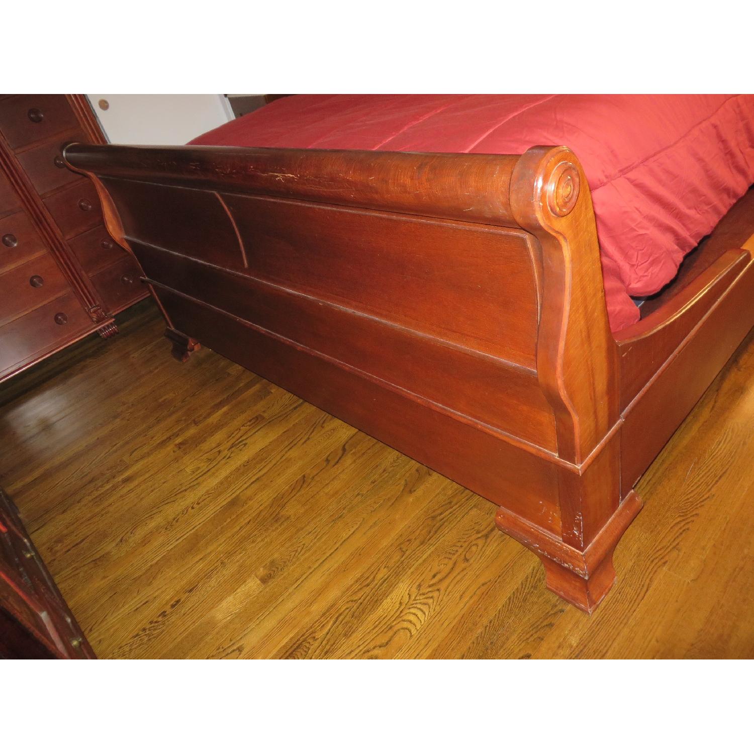 Ralph Lauren King Size Cherry Wood Sleigh Bed - image-2