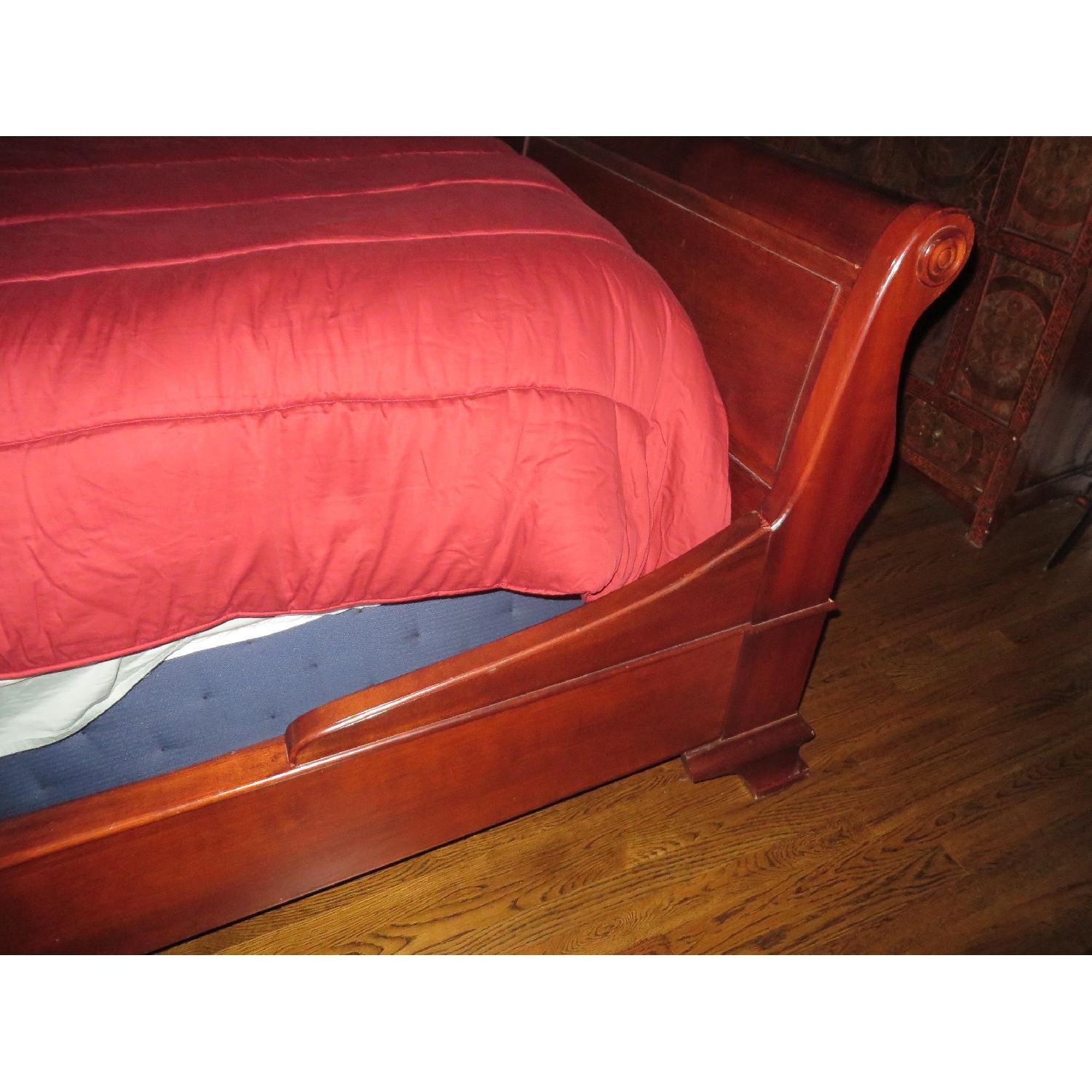 Ralph Lauren King Size Cherry Wood Sleigh Bed - image-4