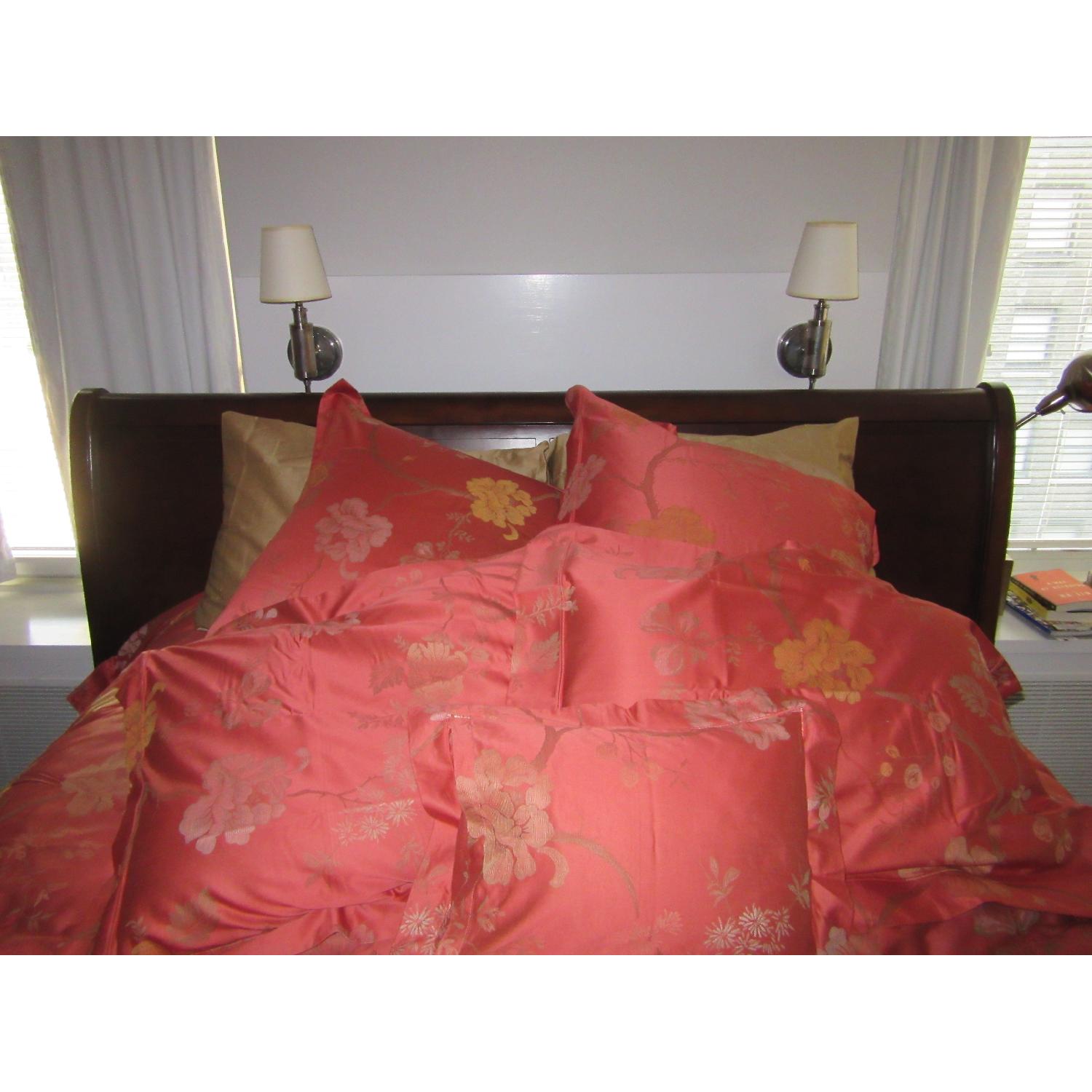 Ralph Lauren King Size Cherry Wood Sleigh Bed - image-7